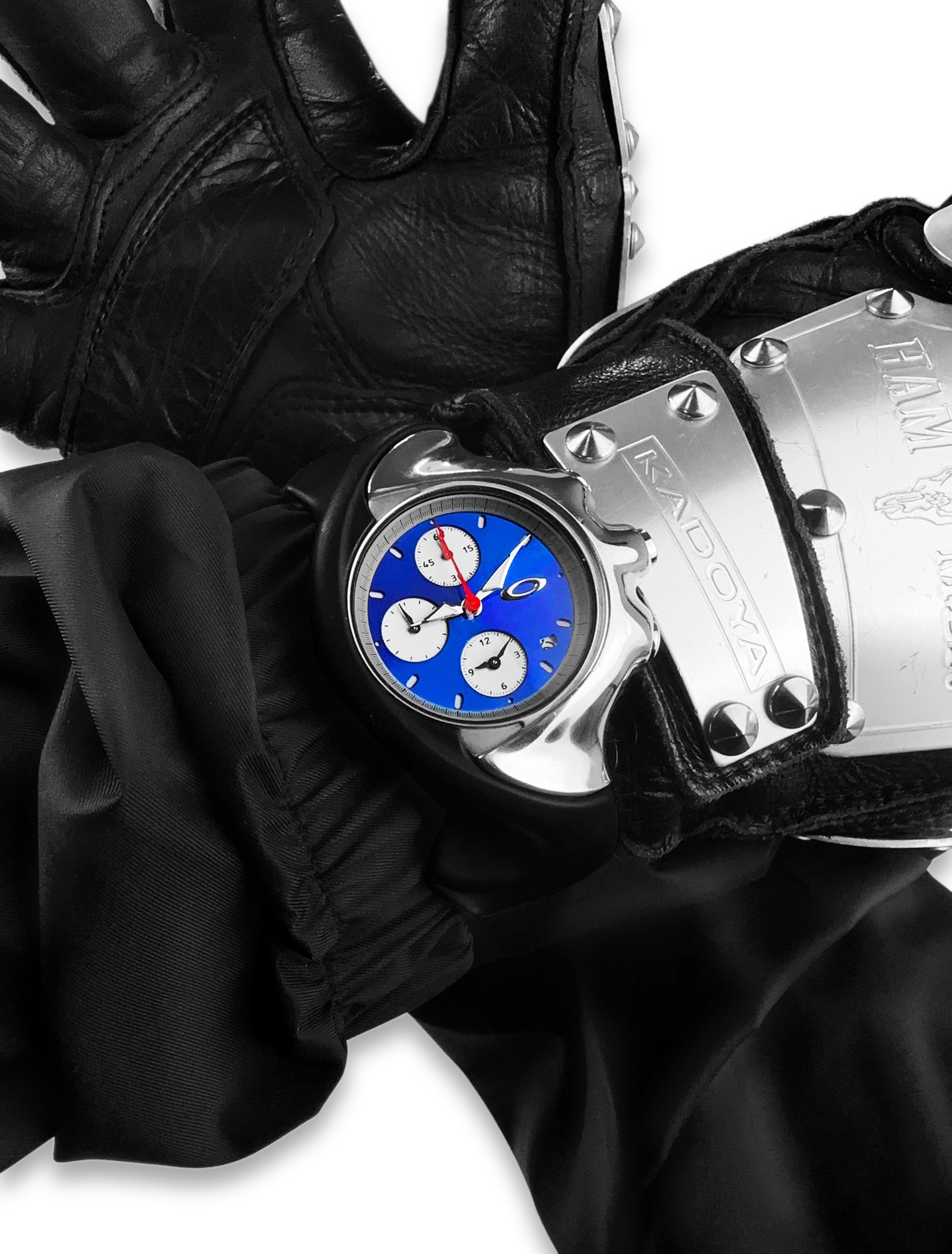 2002 Oakley ‘Detonator’ Silver Analog Chronograph Watch