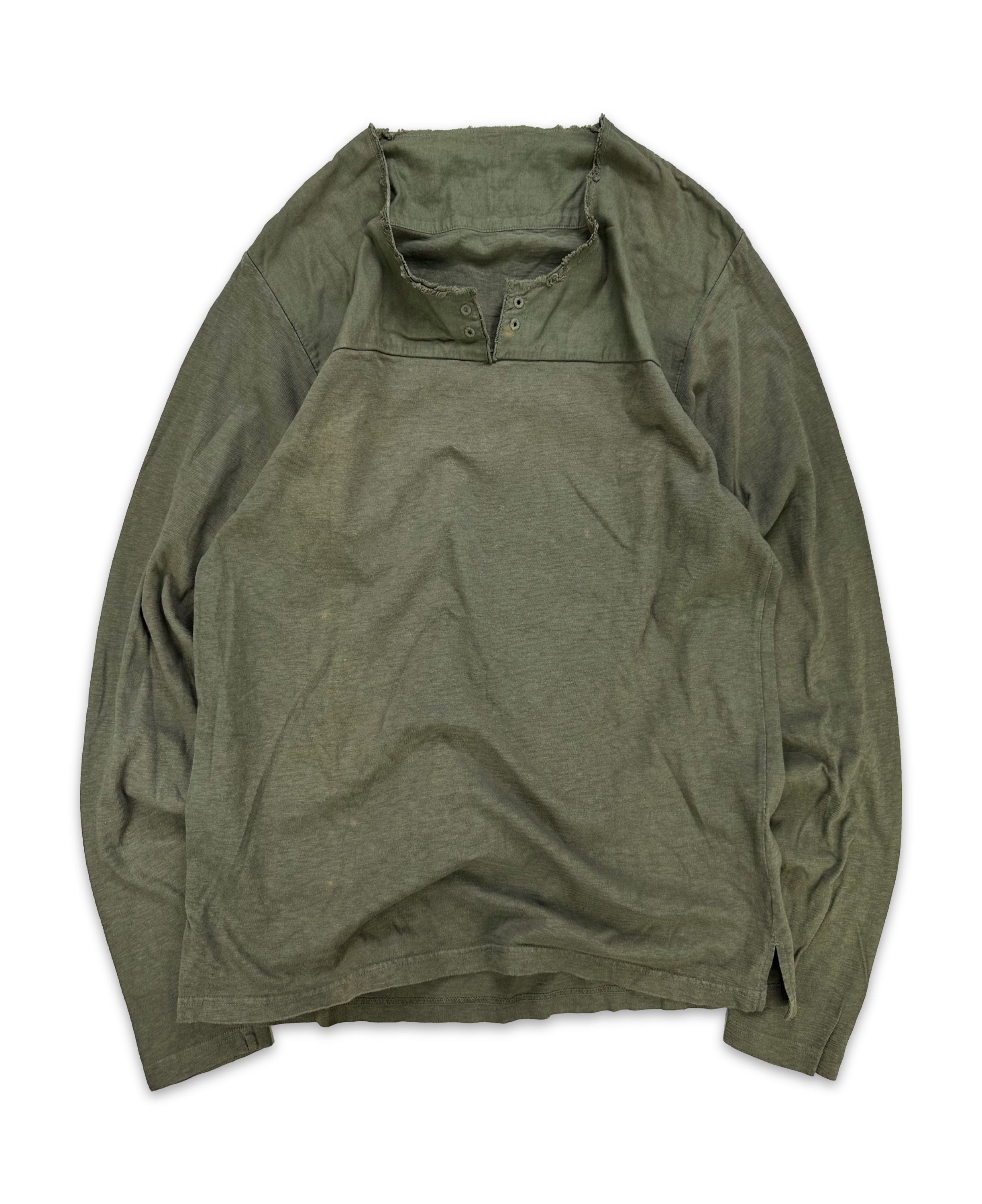 Kapital Olive Green Reinforced Long Sleeve Shirt