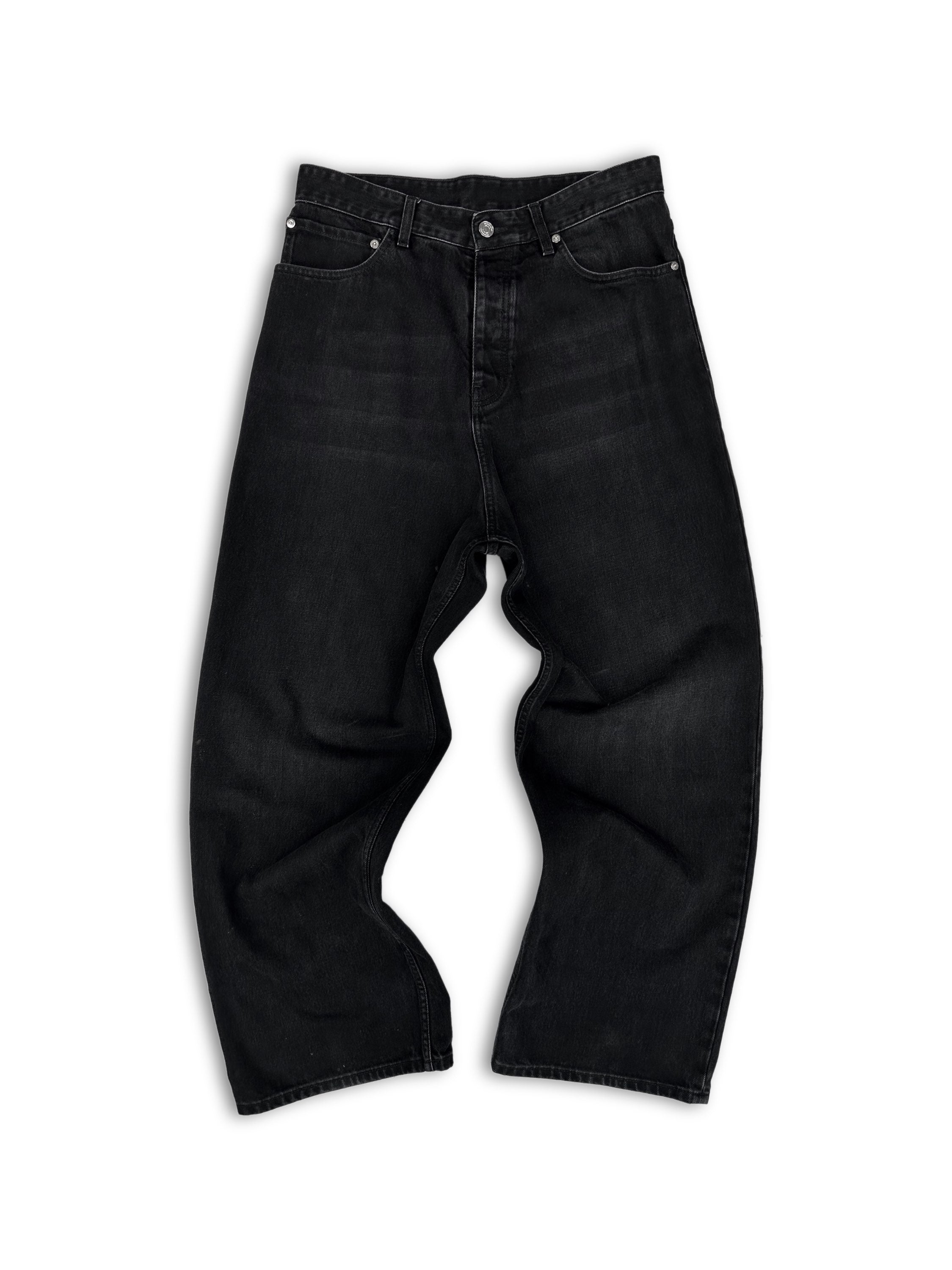 Vetements Black Baggy Wide Cut ‘5 Pocket’ Washed Denim