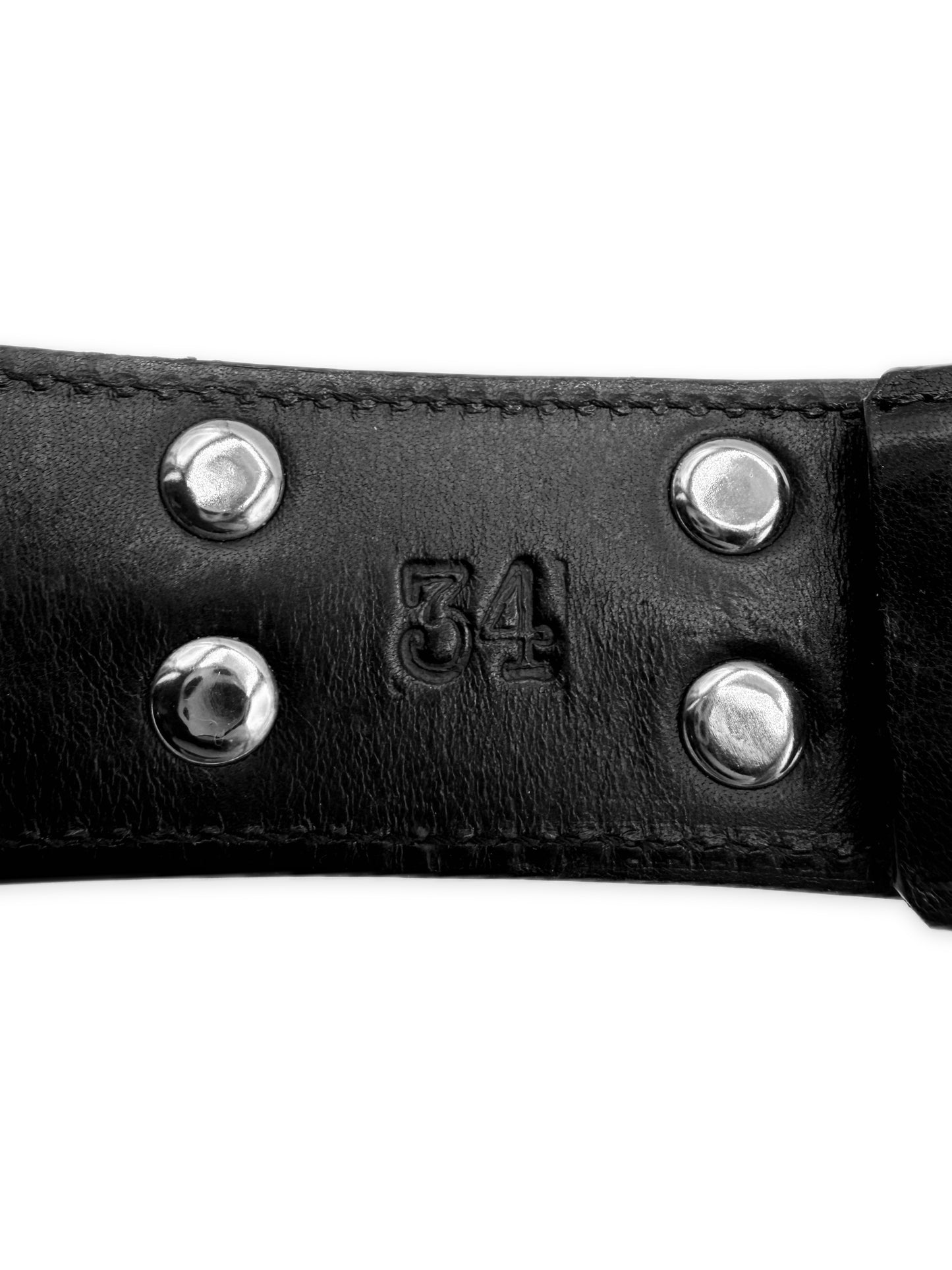 Chrome Hearts Loaded Dagger Pendant .925 Silver Heavy Leather Belt Strap