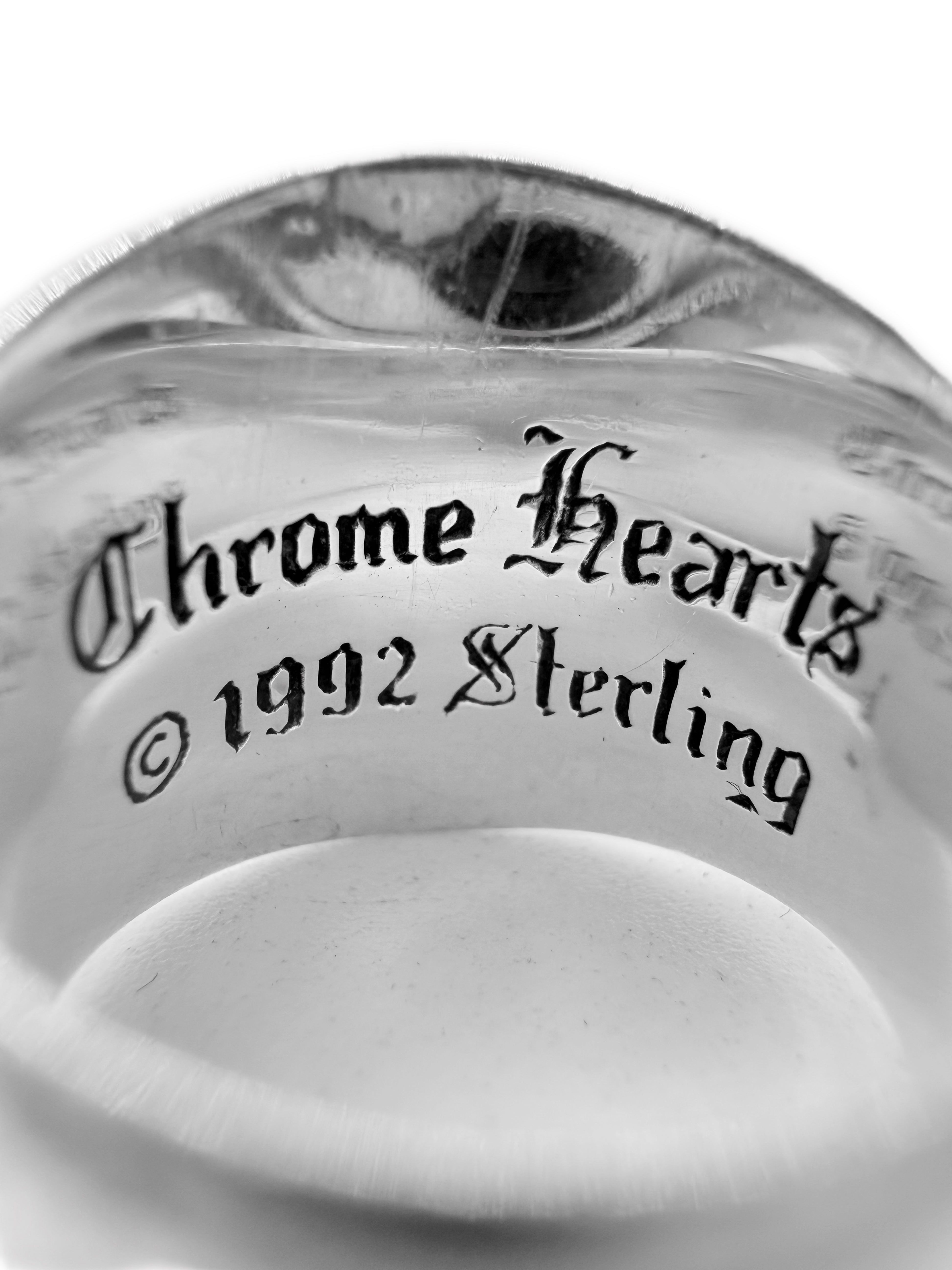 Chrome Hearts Keeper .925 Silver Etched Ring