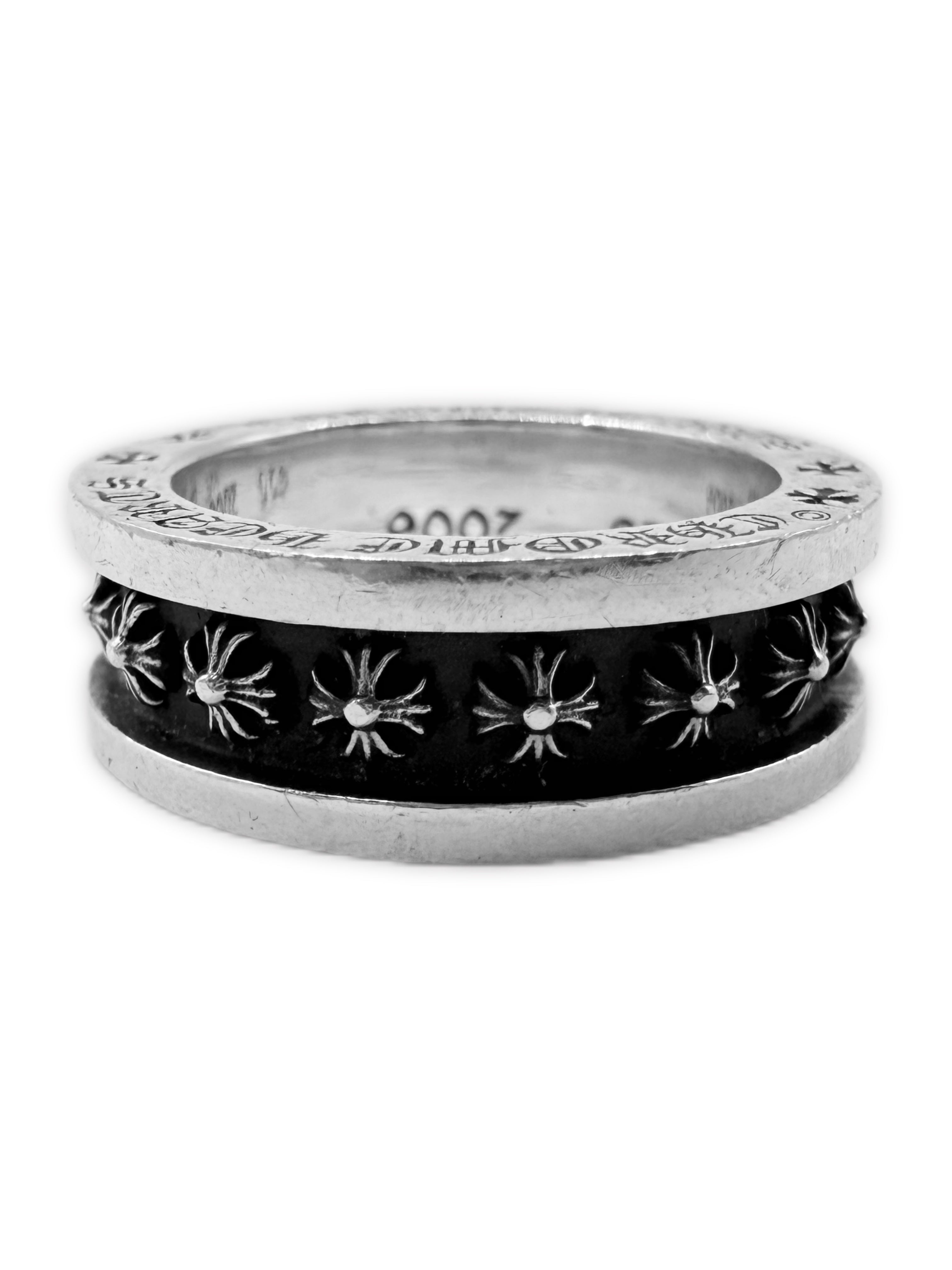 Chrome Hearts Mini Plus .925 Silver Etched Ring