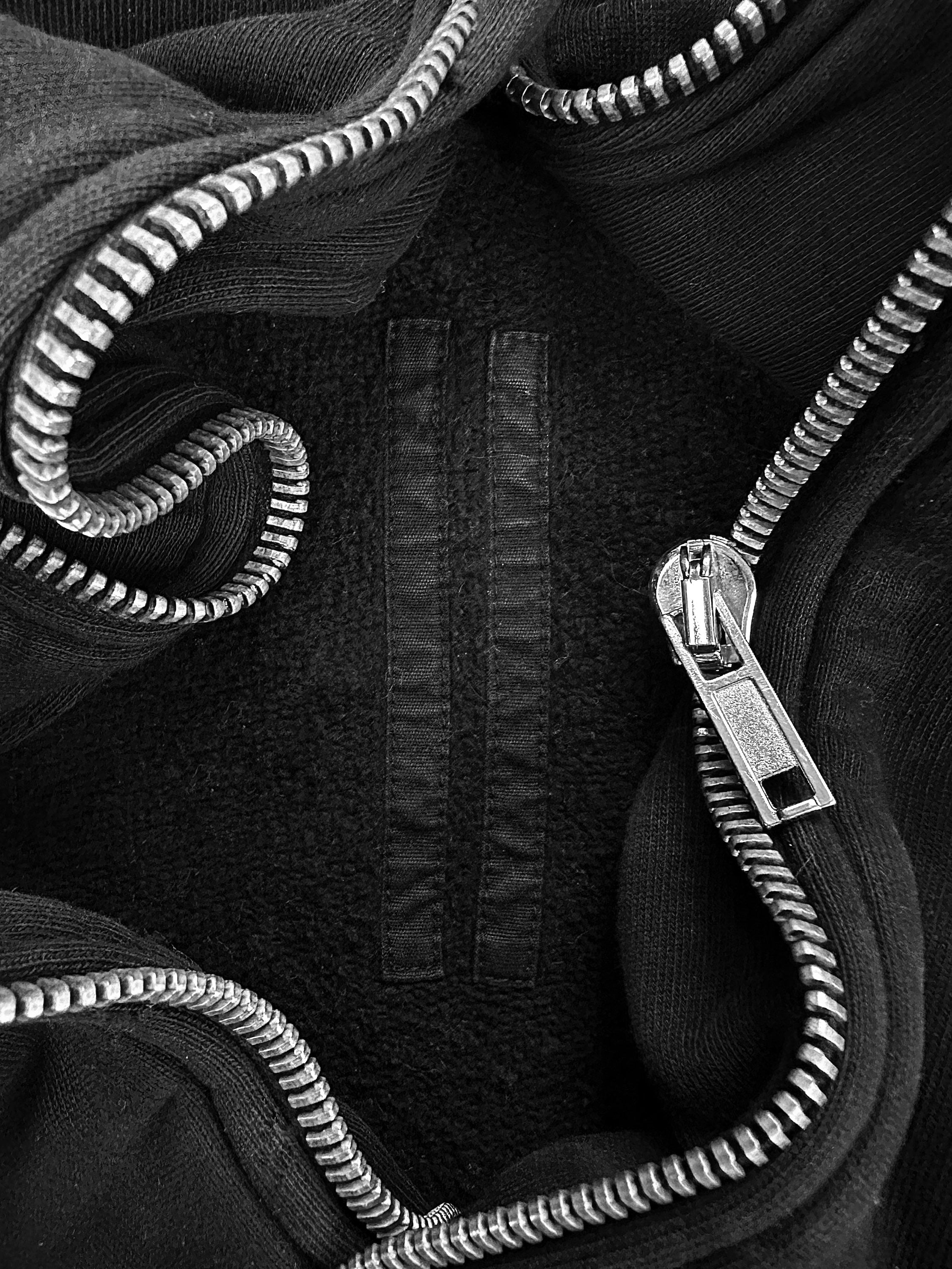 FW15 Rick Owens Asymmetric ‘Mountain’ Full-zip Hoodie
