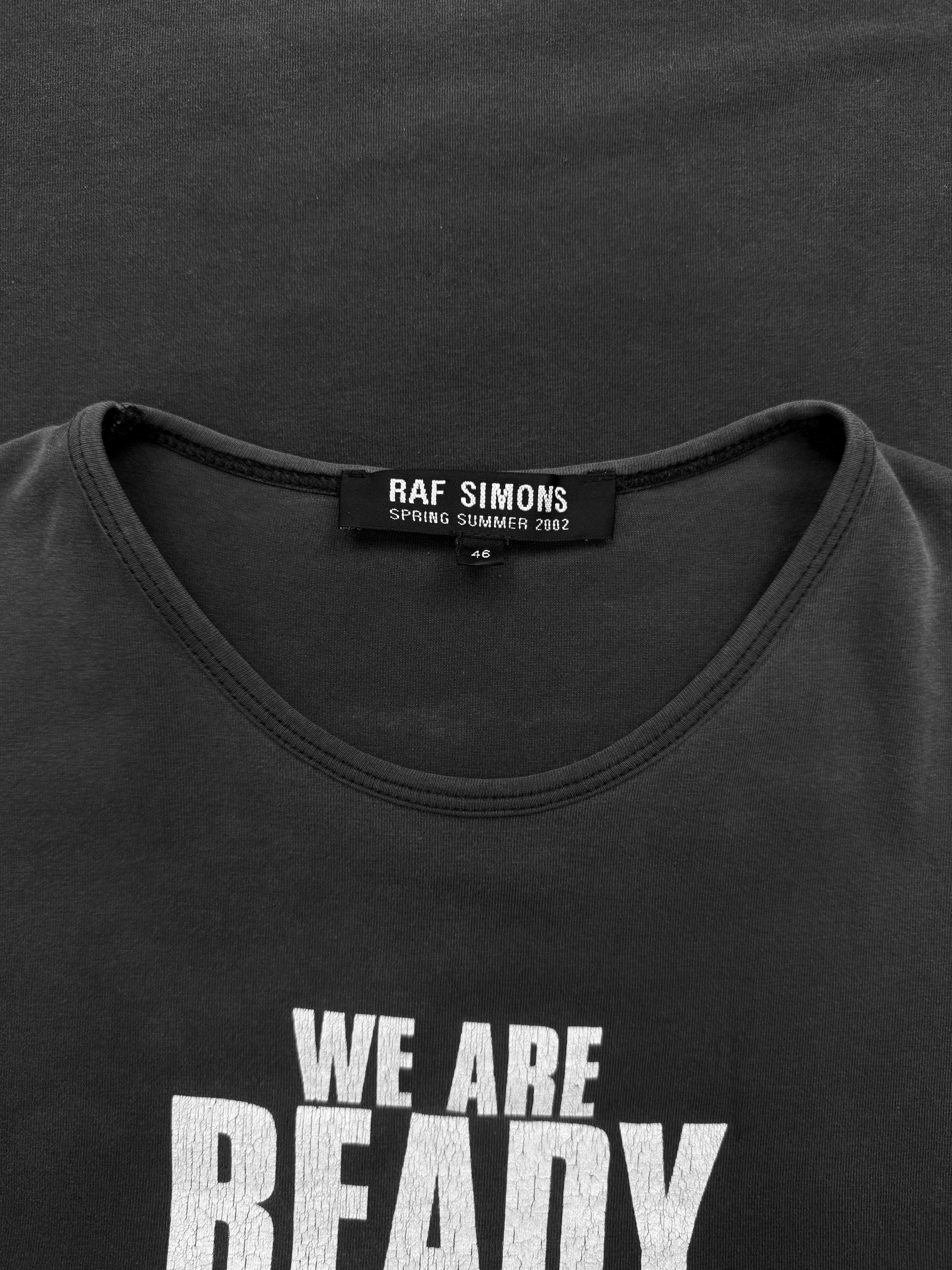 SS02 Raf Simons Kollaps ‘Ignite’ Ash Grey Fitted T-Shirt