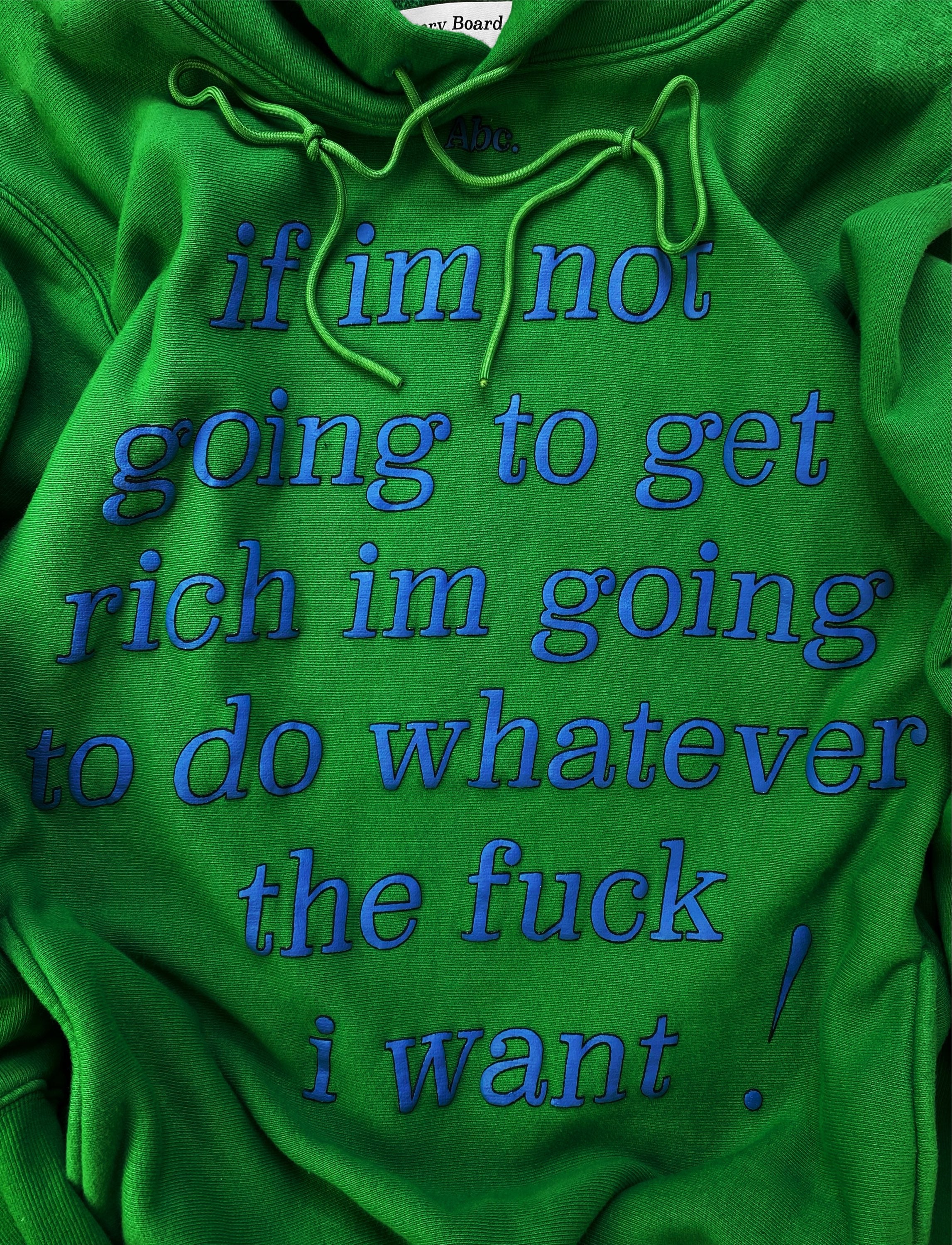 AW21 Advisory Board Crystals ‘Get Rich’ Bubble Print Hoodie