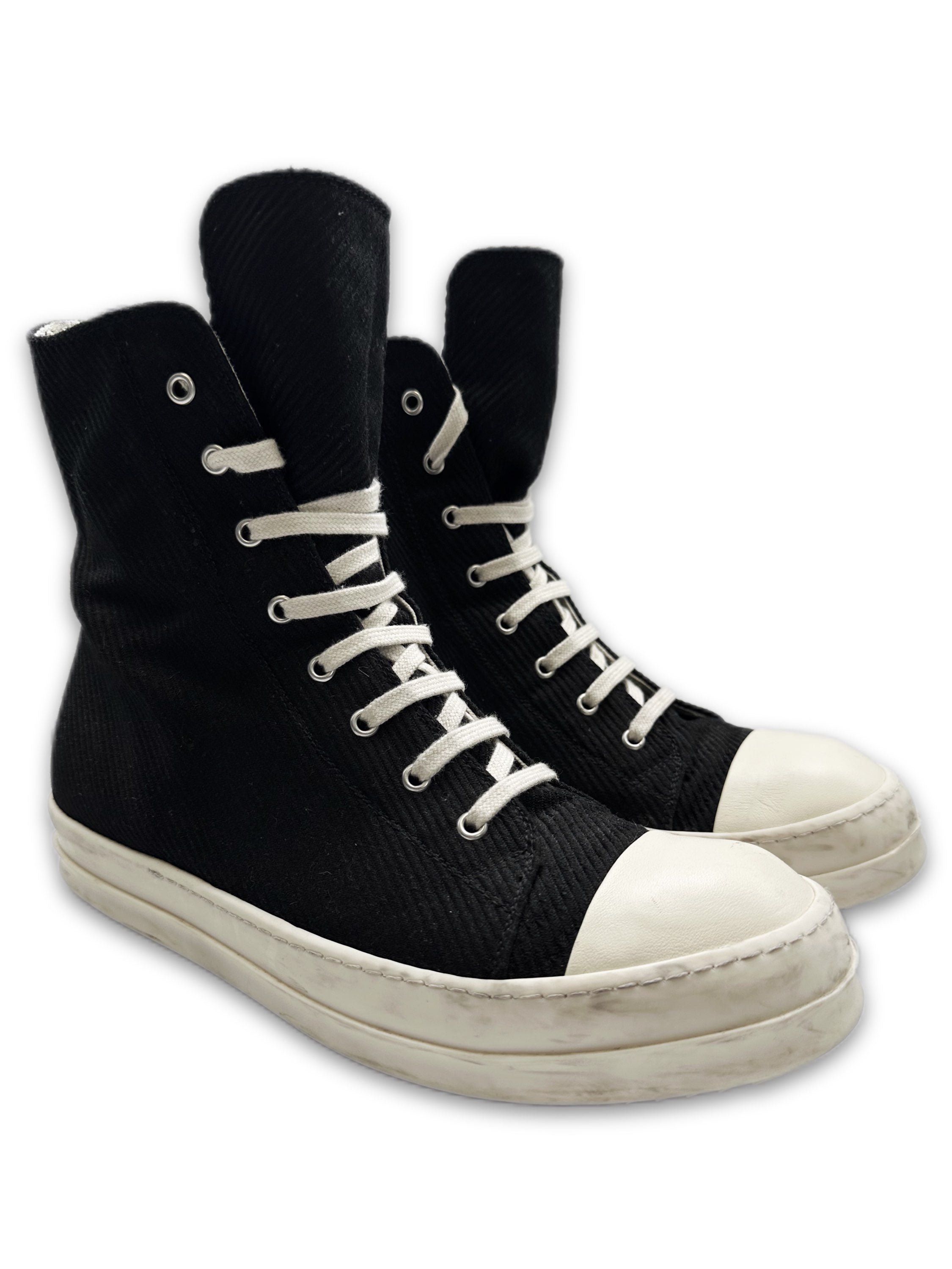 Rick Owens DRKSHDW Hi-top Side Zip Black Ramone Sneakers