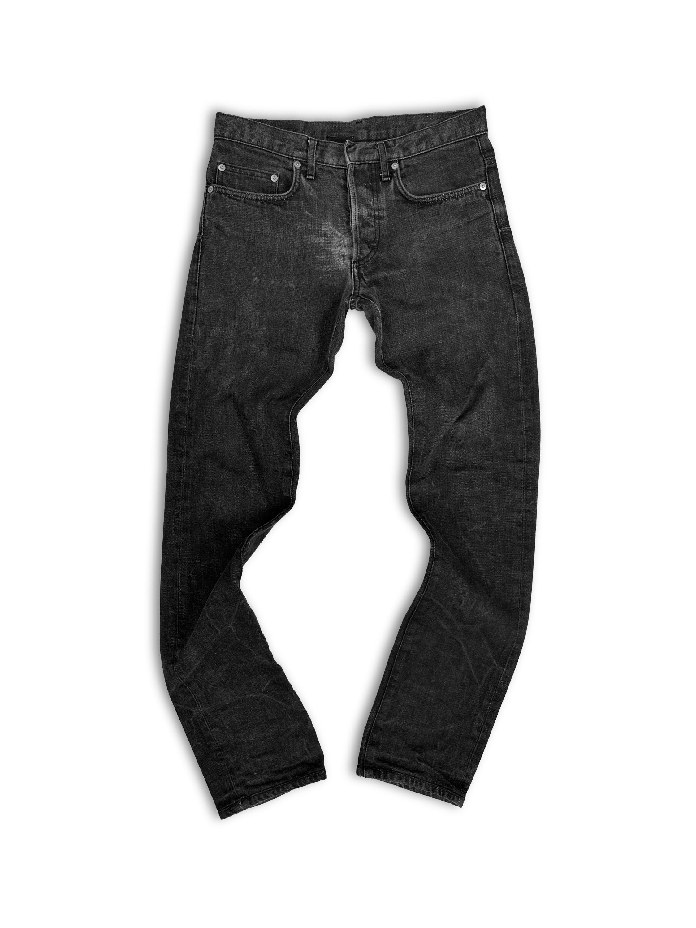 00s Dior Homme Black Washed Slim Cut Denim