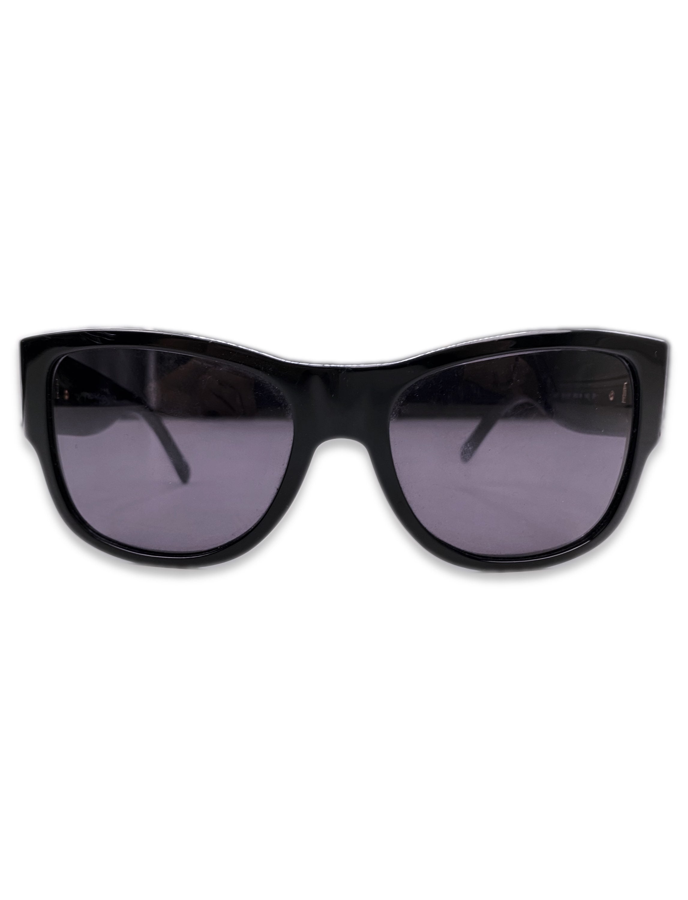 Versace Medusa Head Gold Rounded Plum Tint Sunglasses