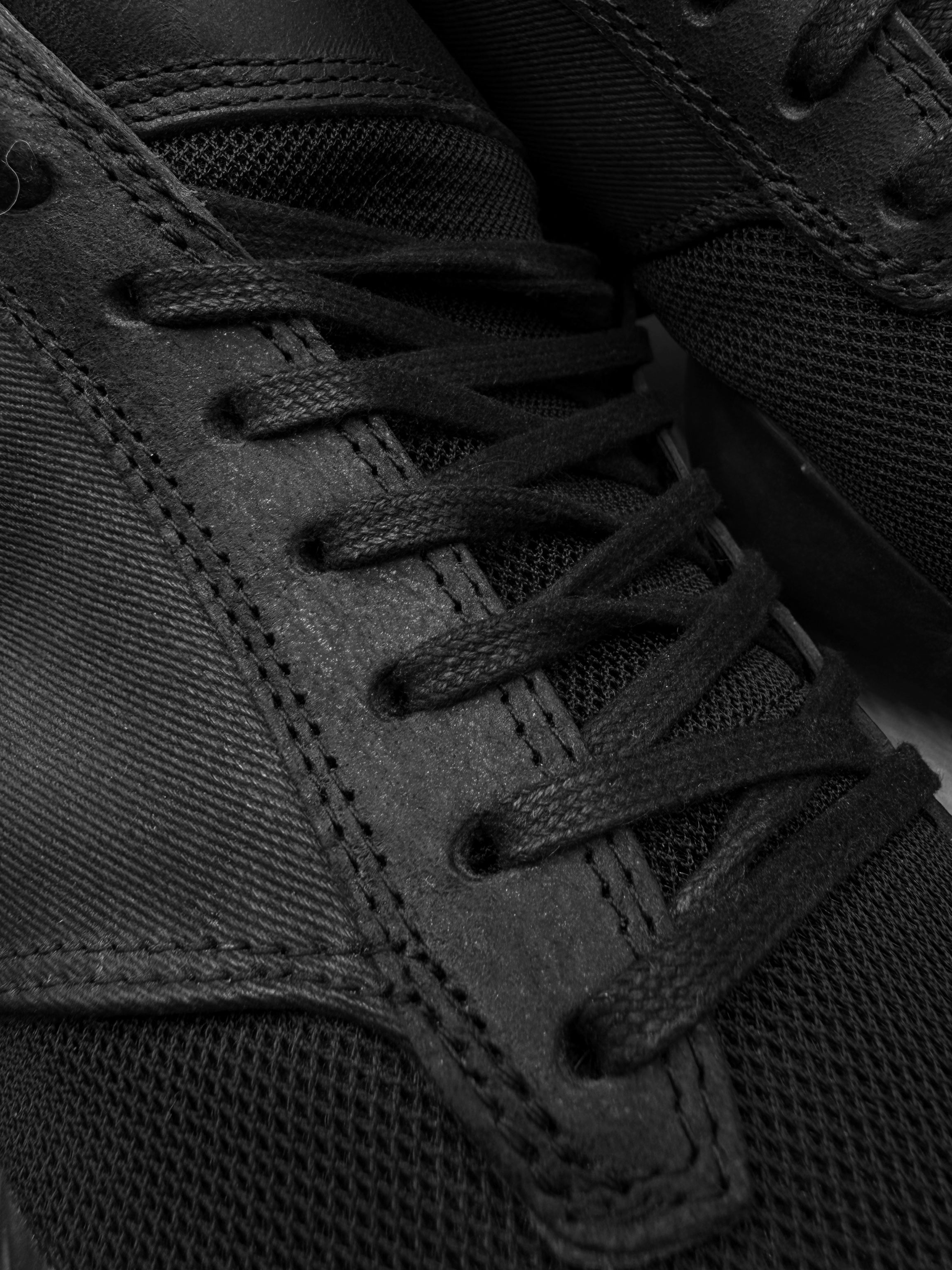 Rick Owens x Adidas Black Tech Runner Sneakers