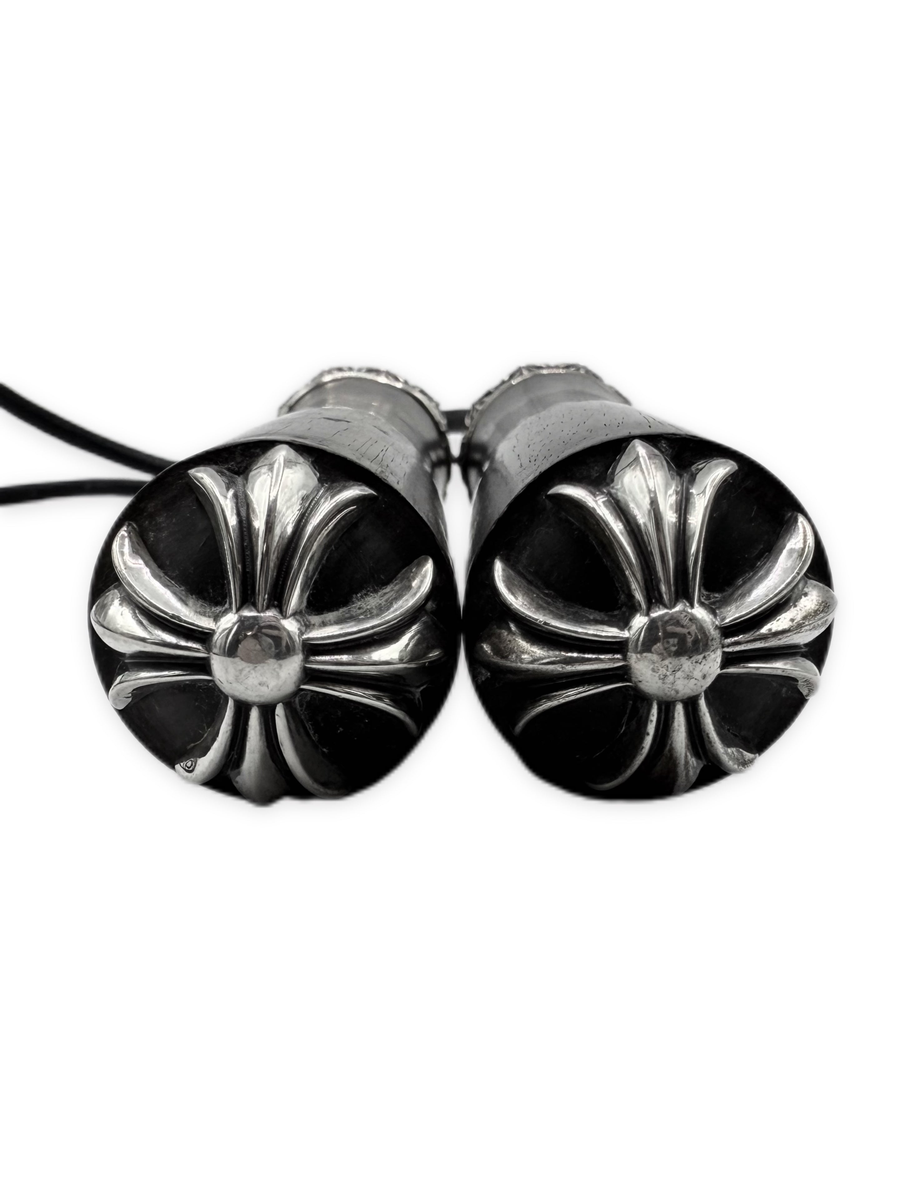 Chrome Hearts Ebony Wood .925 Silver Plus Leather Jumping / Skipping Rope