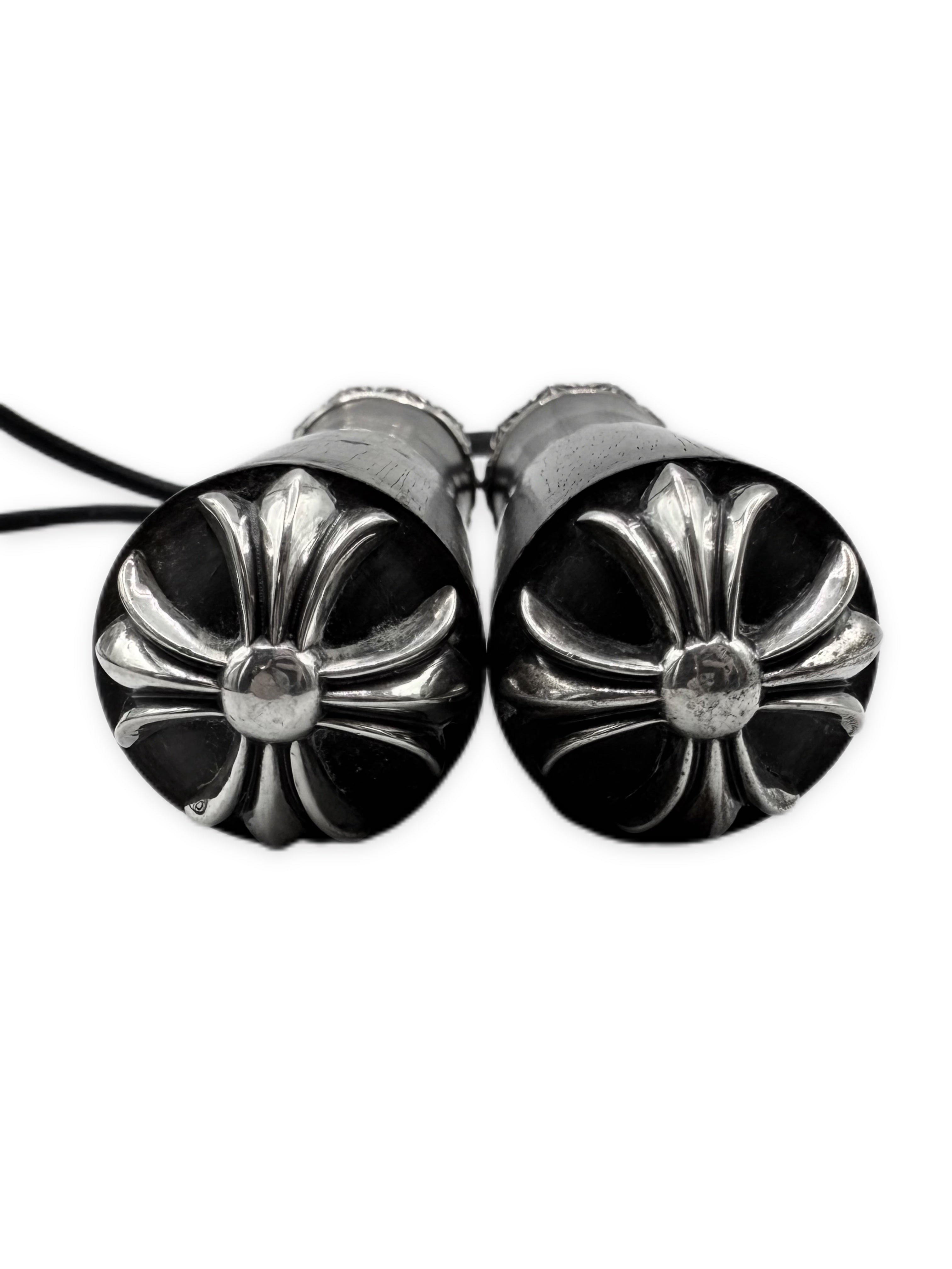 Chrome Hearts Ebony Wood .925 Silver Plus Leather Jumping / Skipping Rope