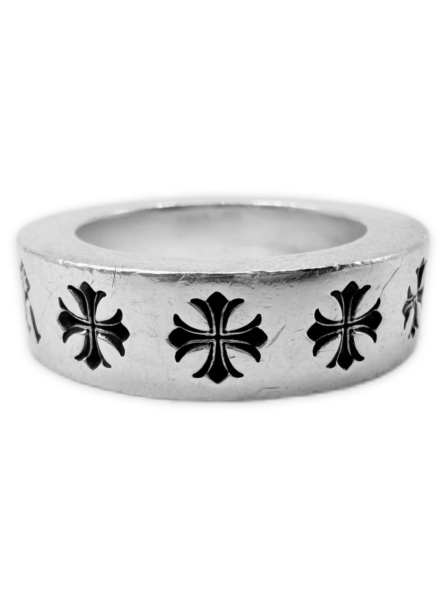 Chrome Hearts Forever Cross .925 Silver Etched Ring