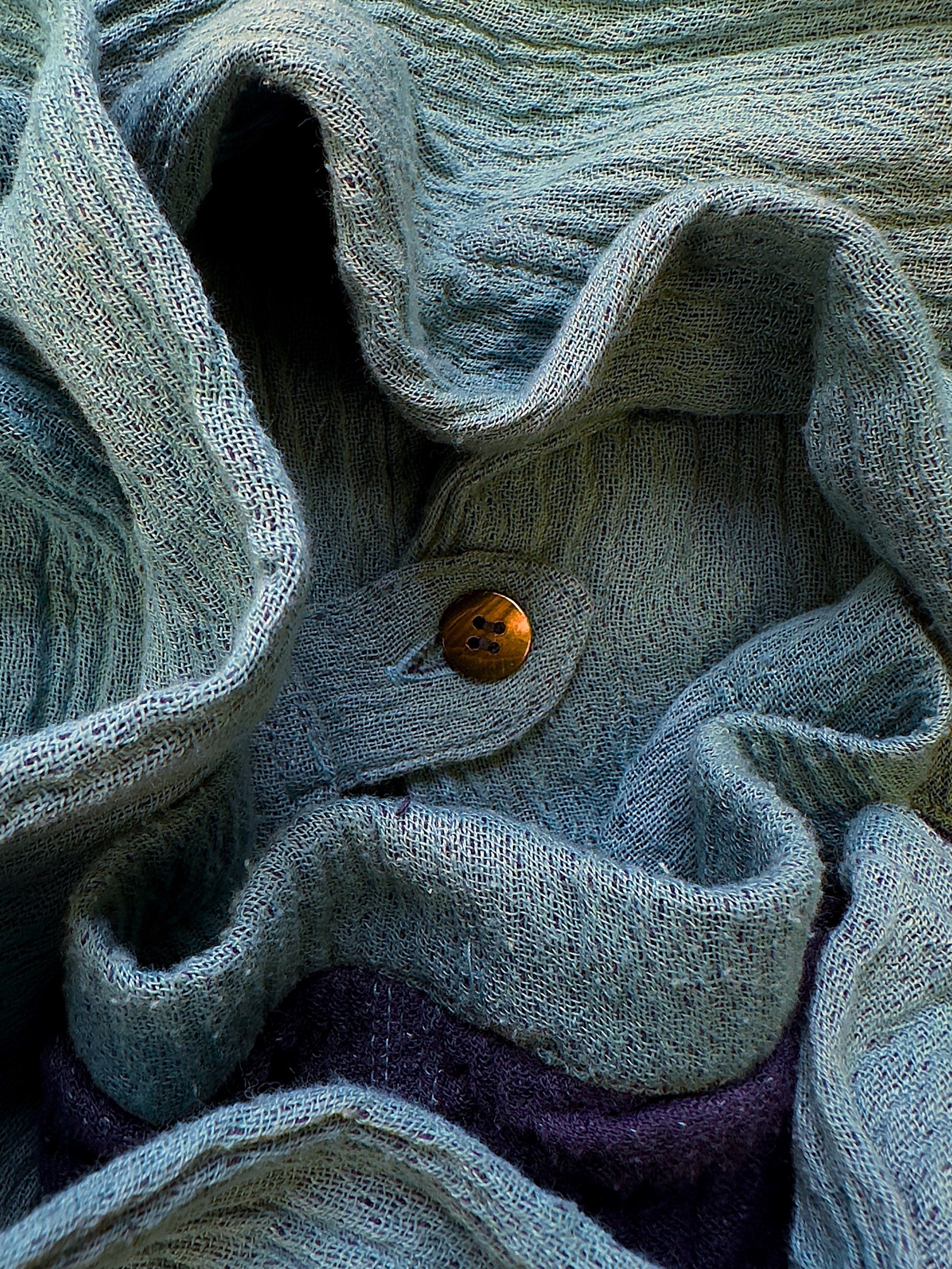 90s Issey Miyake Sport Baby Blue ‘Pleated’ High Turtleneck Sweater