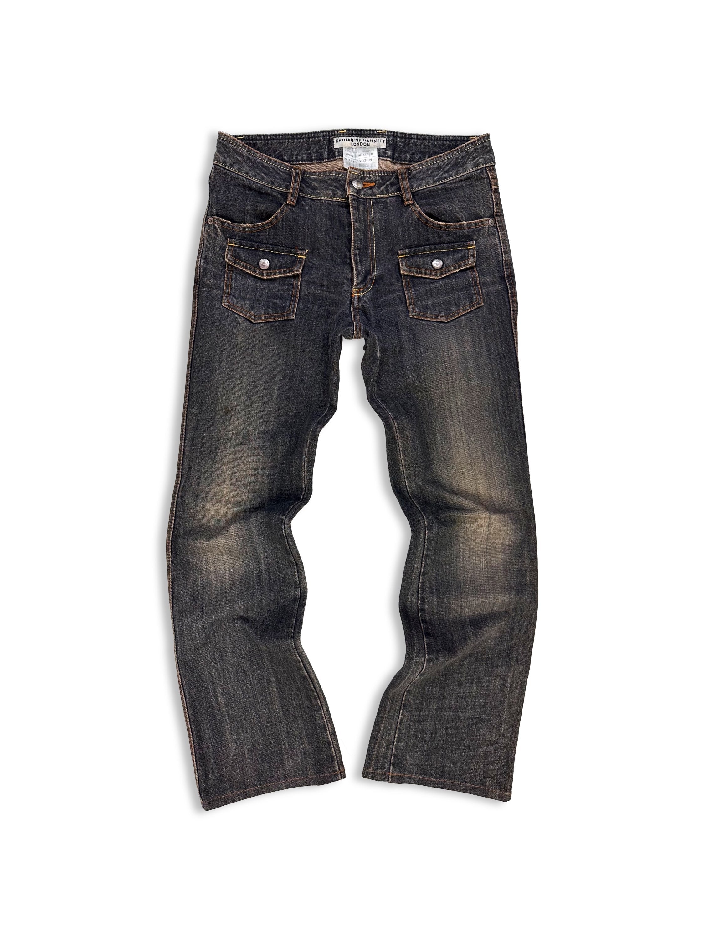 00s Katharine Hamnett Light Wash Cargo Pocket Denim
