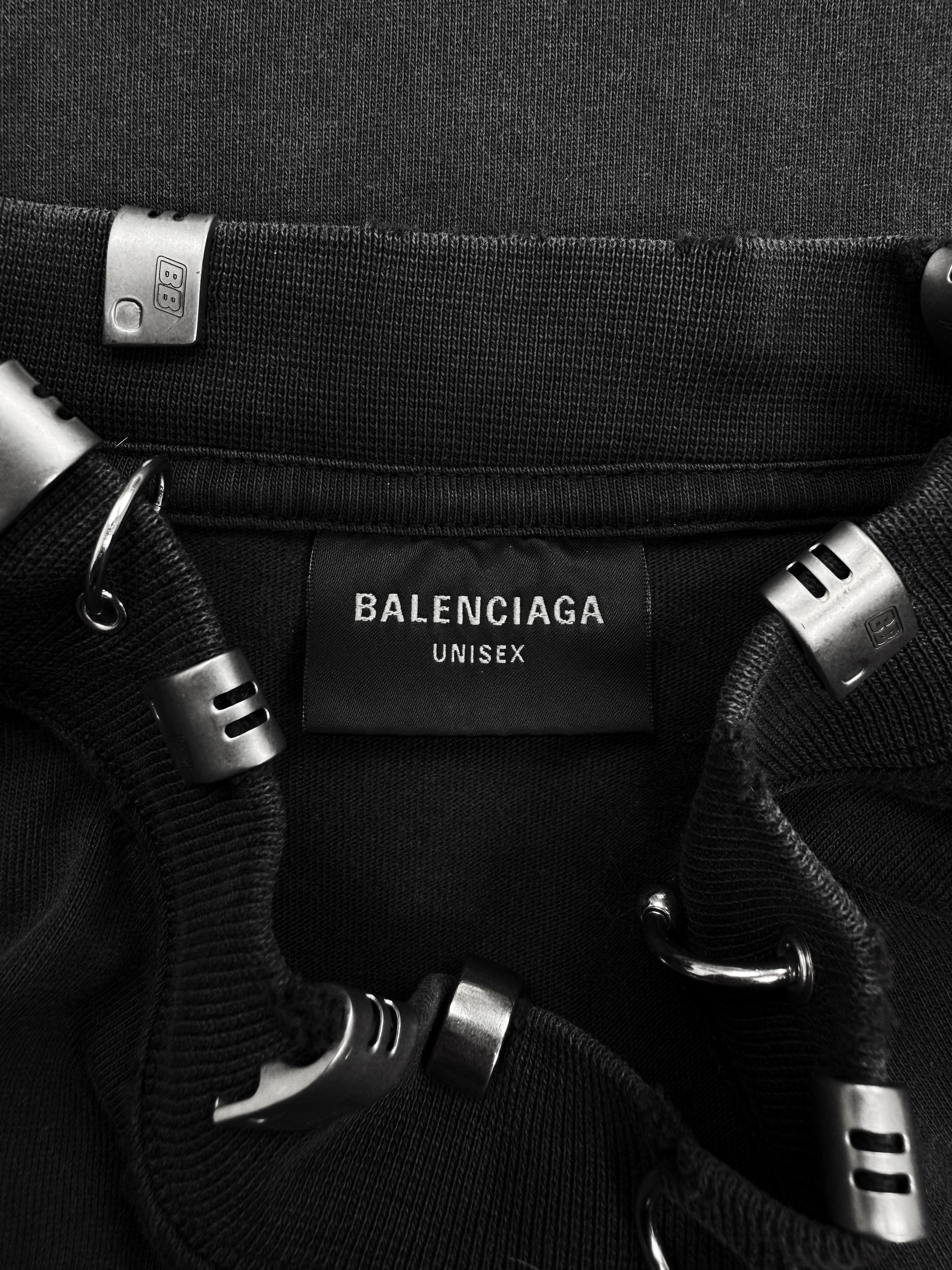 AW23 Balenciaga ‘Pierced’ Lighter Oversized Black T-Shirt