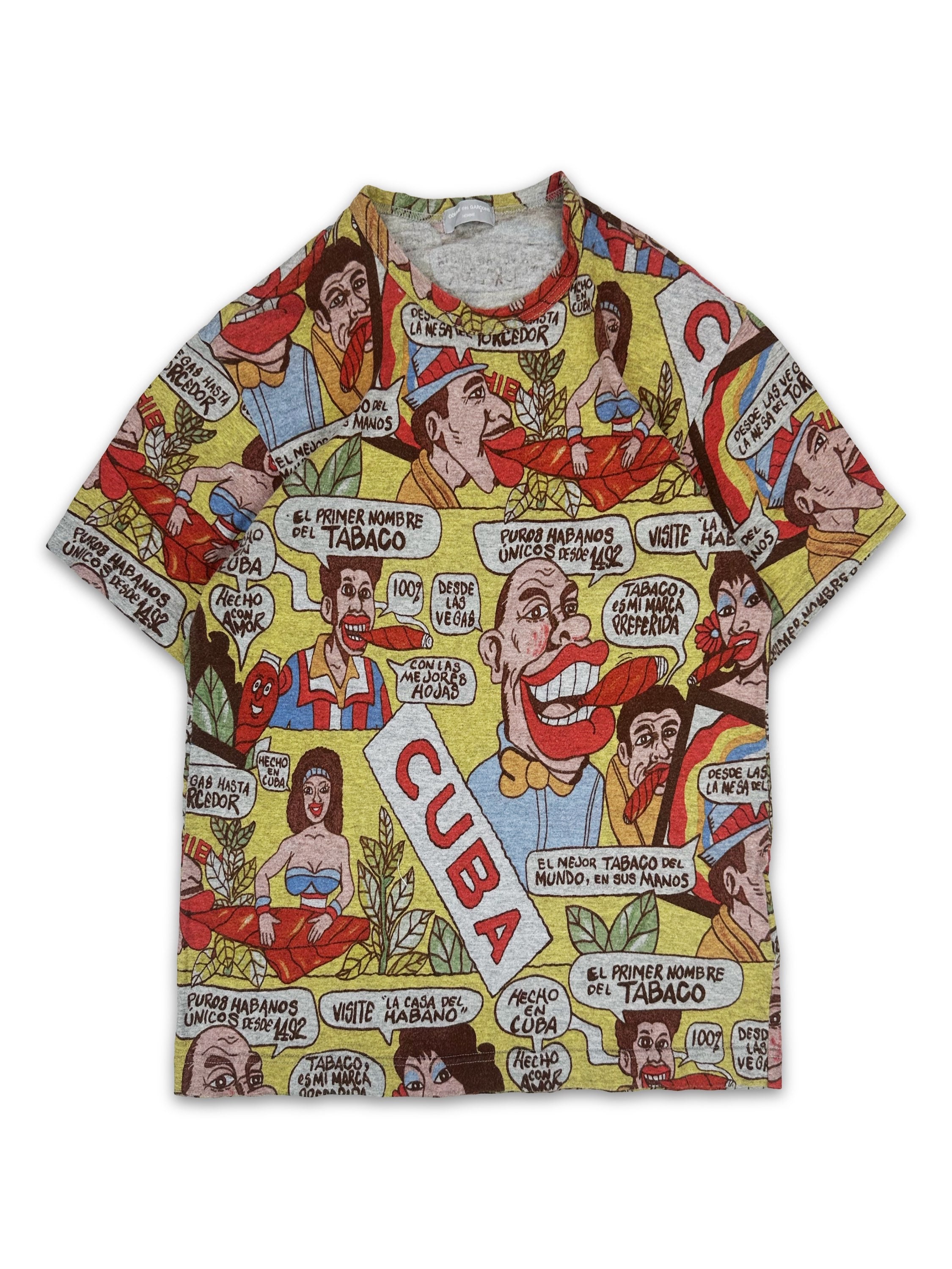 AW02 Comme des Garçons Homme ‘Cuba’ Full Print Graphic T-Shirt