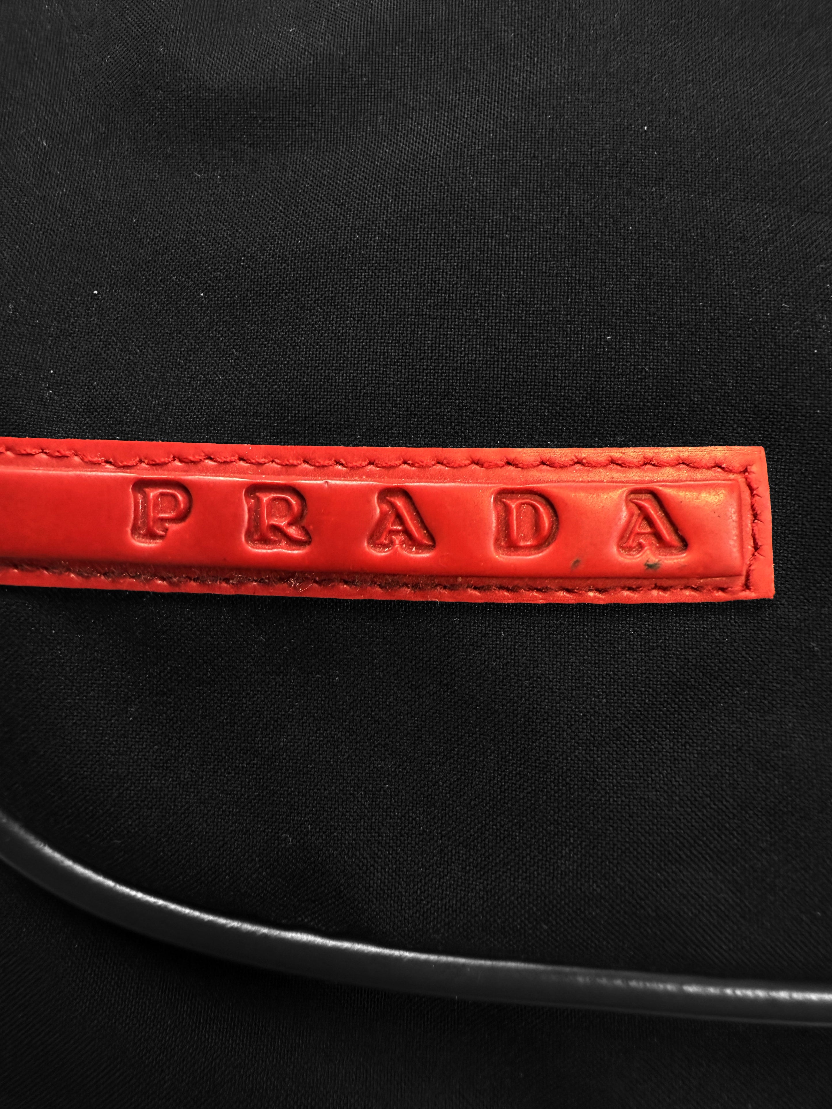 00s Prada Sport Linea Rossa Nylon Cross Body Bag