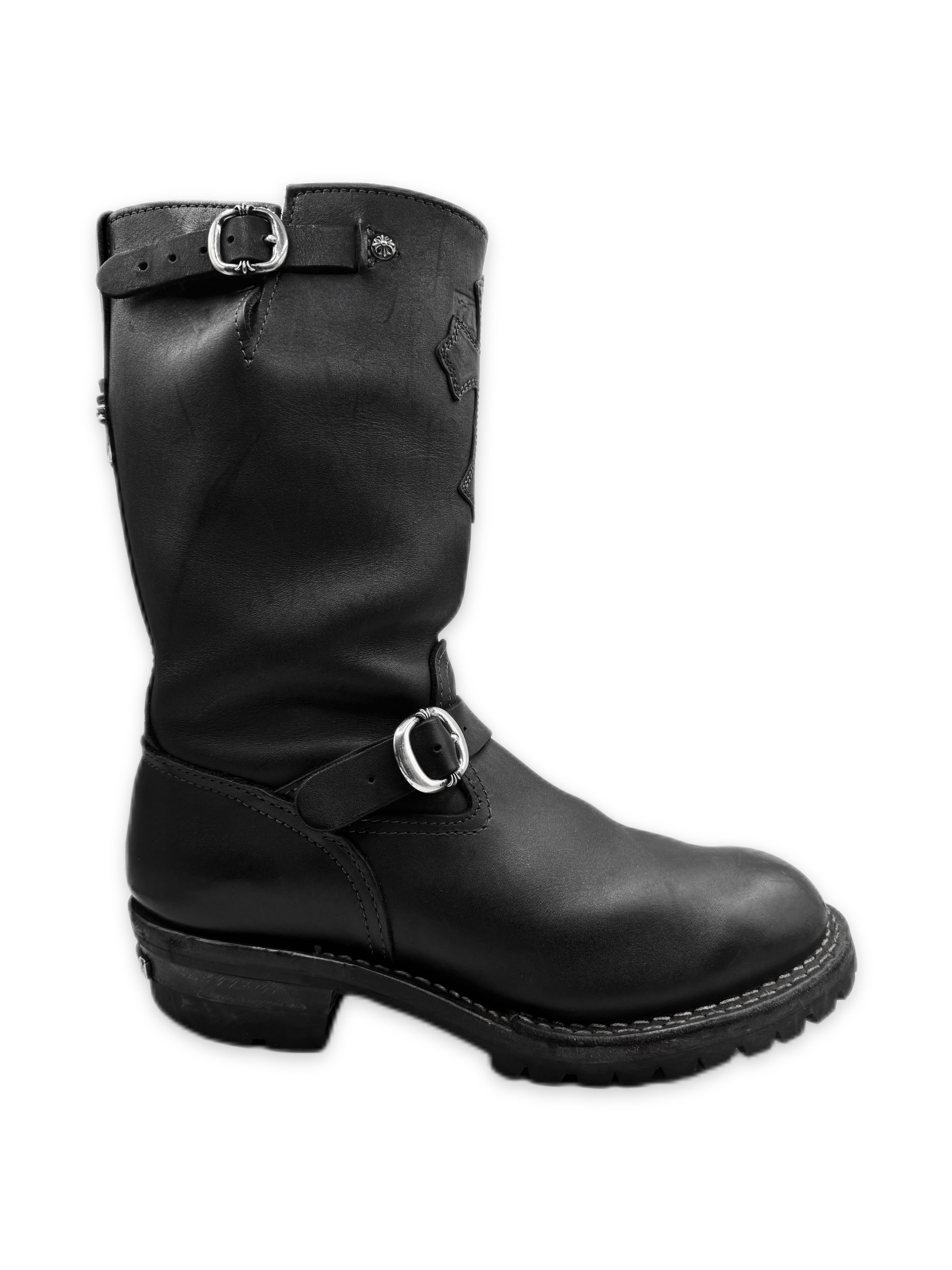 Chrome Hearts x Wesco Cross Patch Leather Gunslinger Boots
