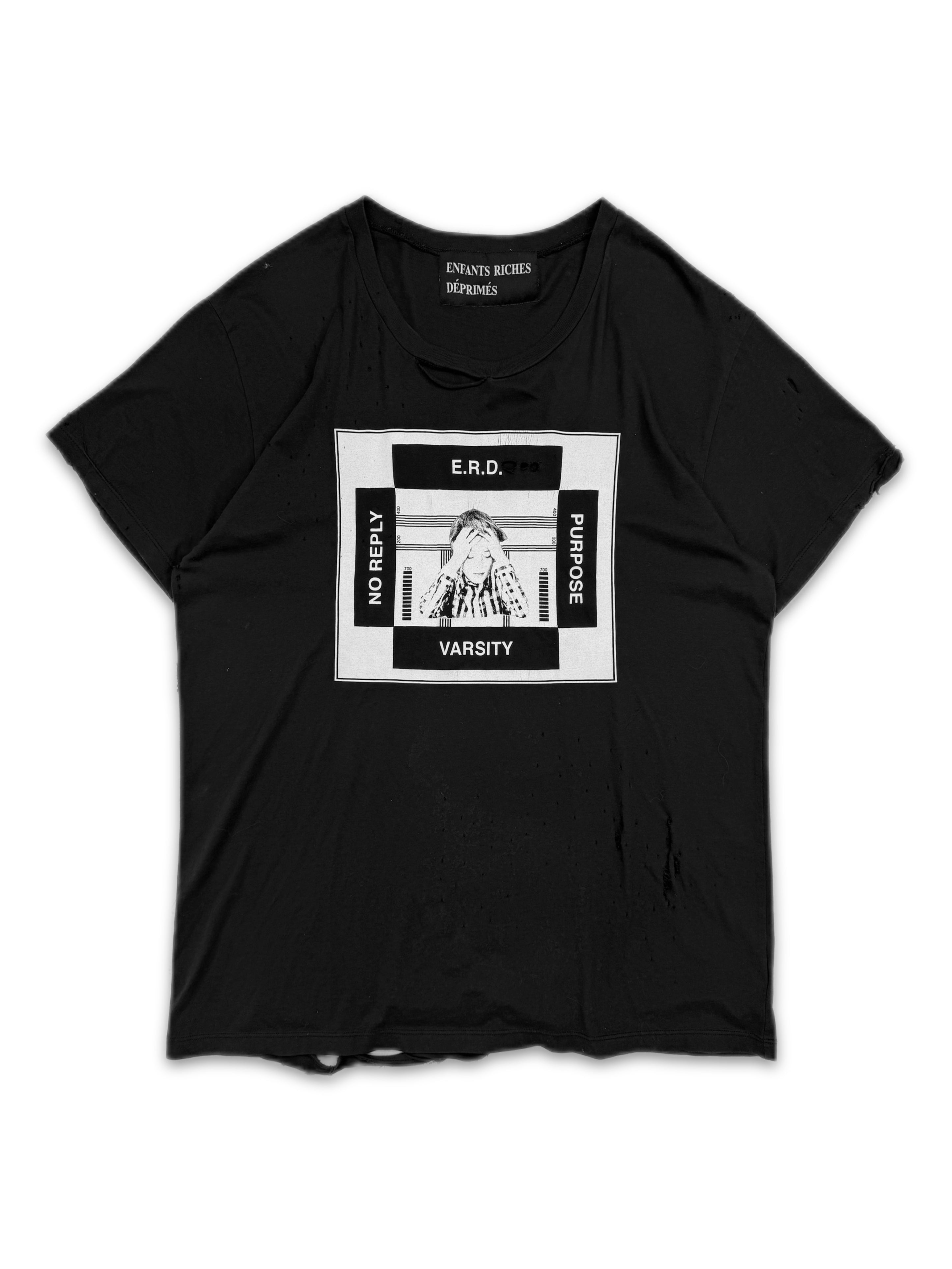 2012 Enfants Riches Deprimes ‘No Reply’ Black Graphic T-Shirt