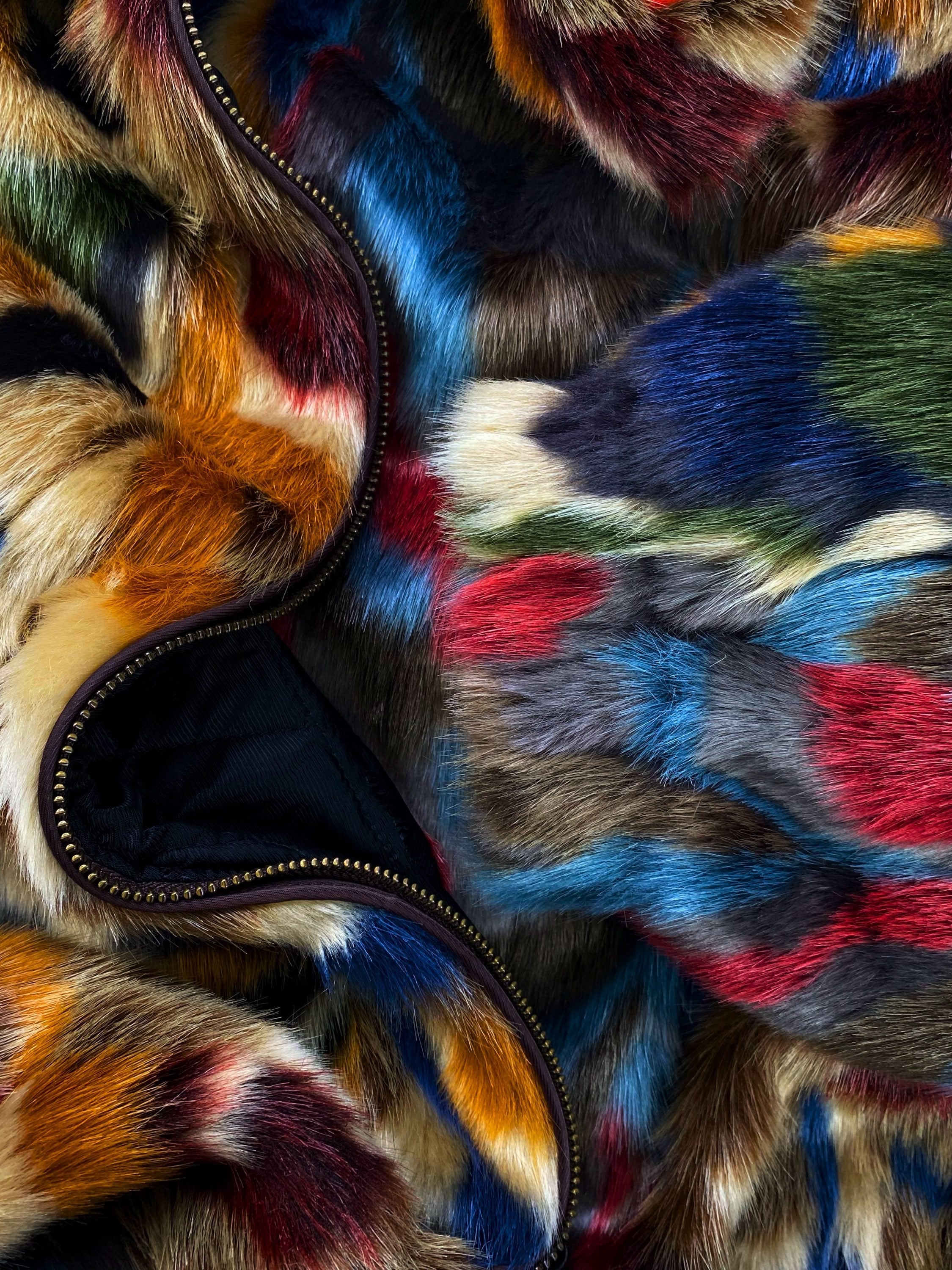 FW22 Supreme ‘3M’ Faux Fur Multicoloured Thinsulate Bomber Jacket