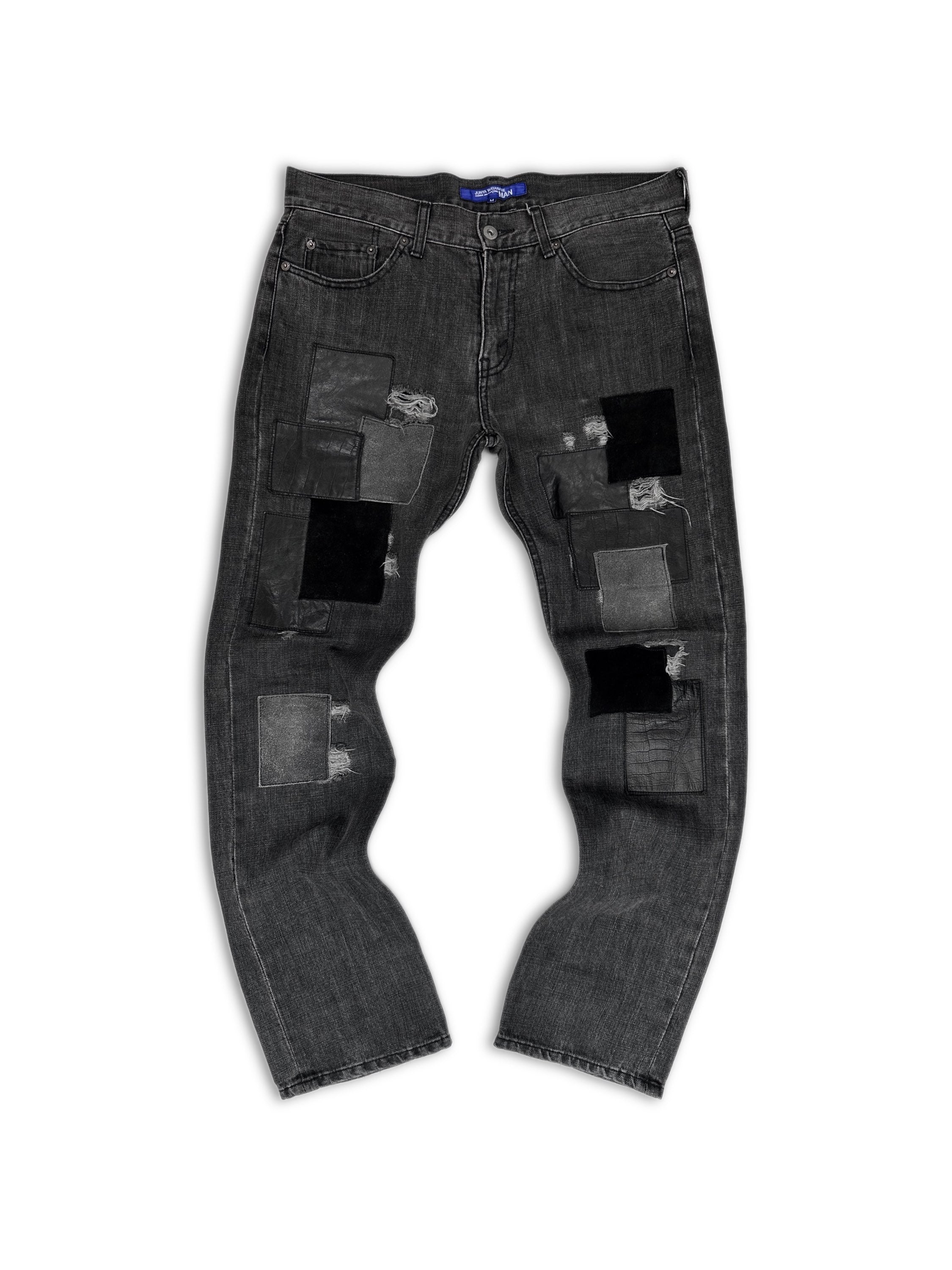 AW07 Junya Watanabe ‘Patchwork’ Leather Zip Denim