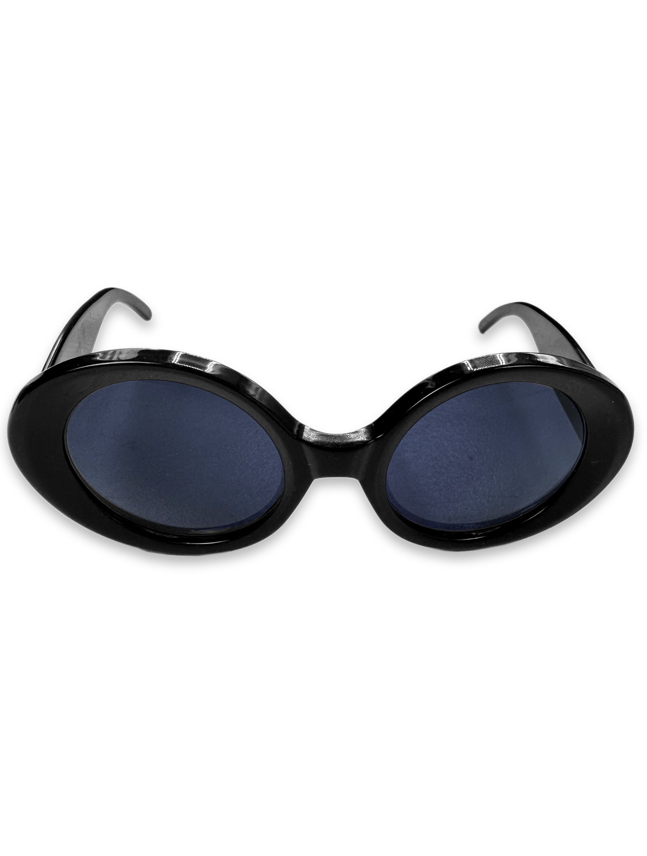 Gucci Silver GG Black Frane Blue Tint Sunglasses