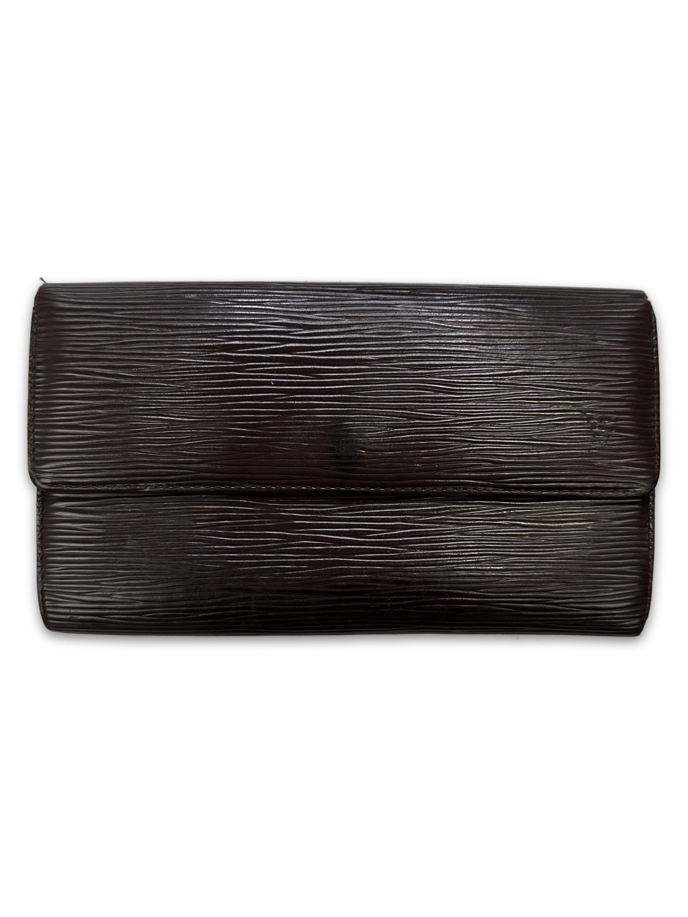 00s Louis Vuitton ‘Epi’ Logo Dark Brown Bifold Wallet
