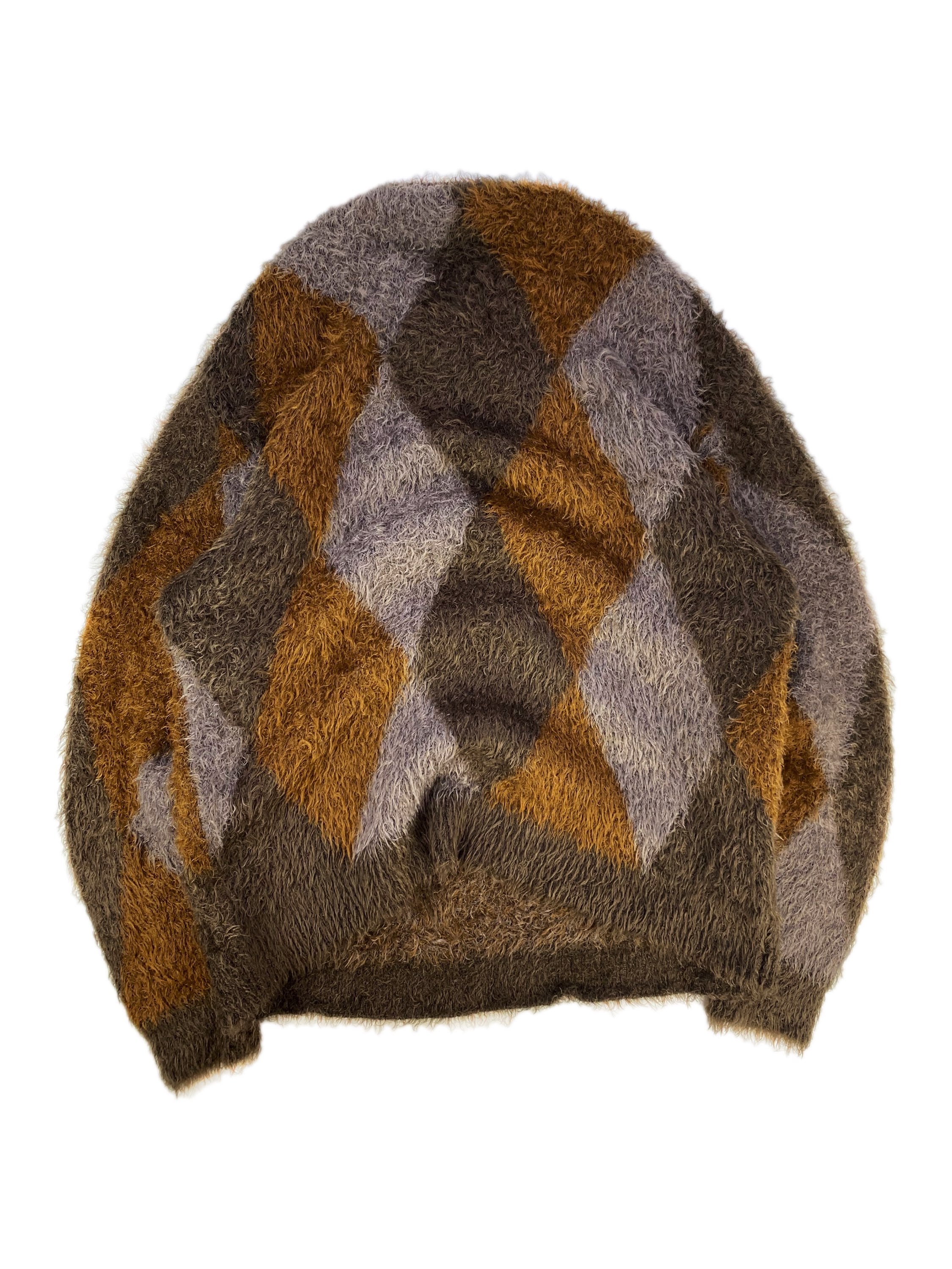 Number (N)ine Shag Knit Geometric Tonal Patterned Sweater