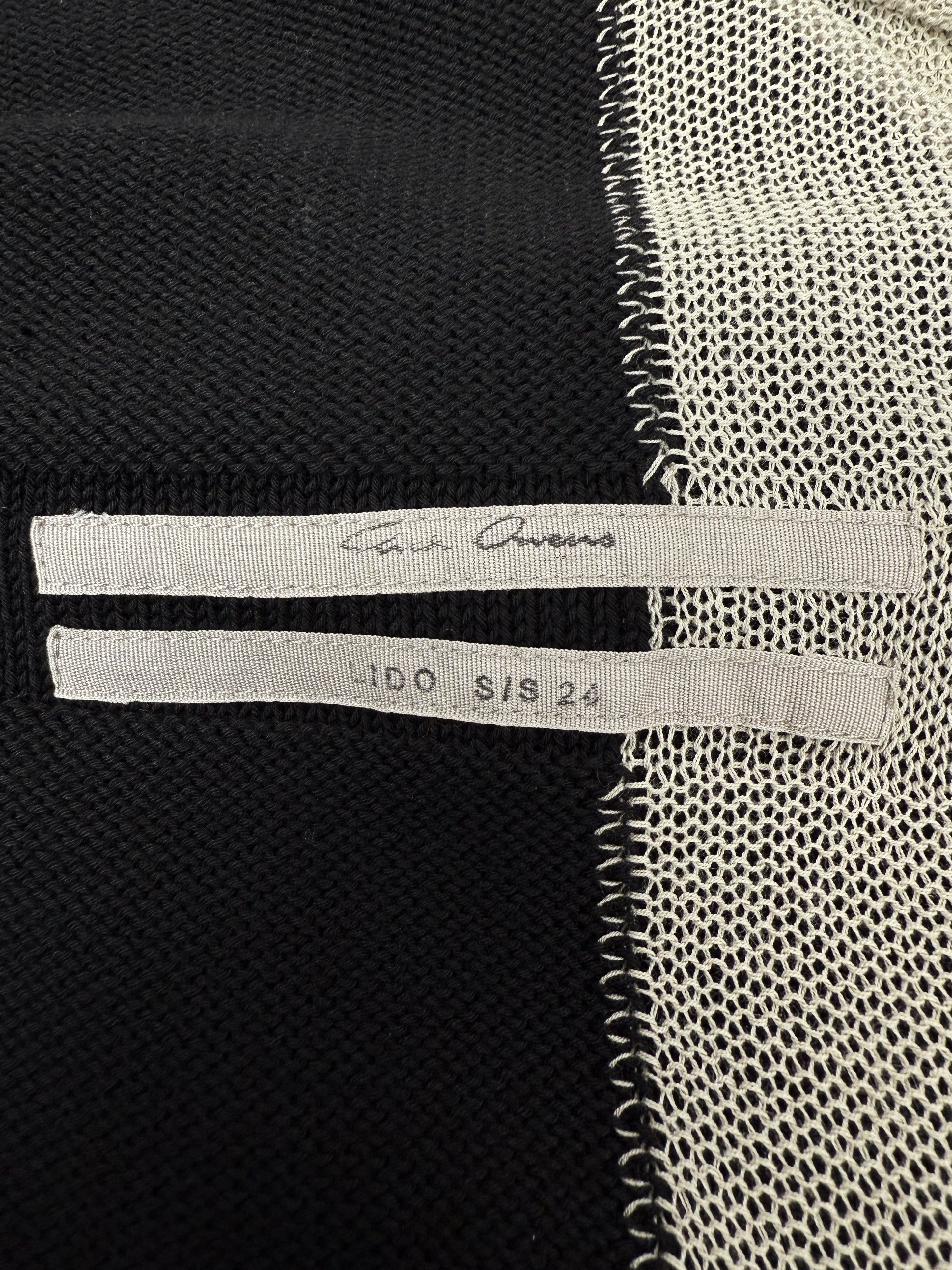 SS24 Rick Owens ‘Lido’ Two Tone Knitted Cardigan