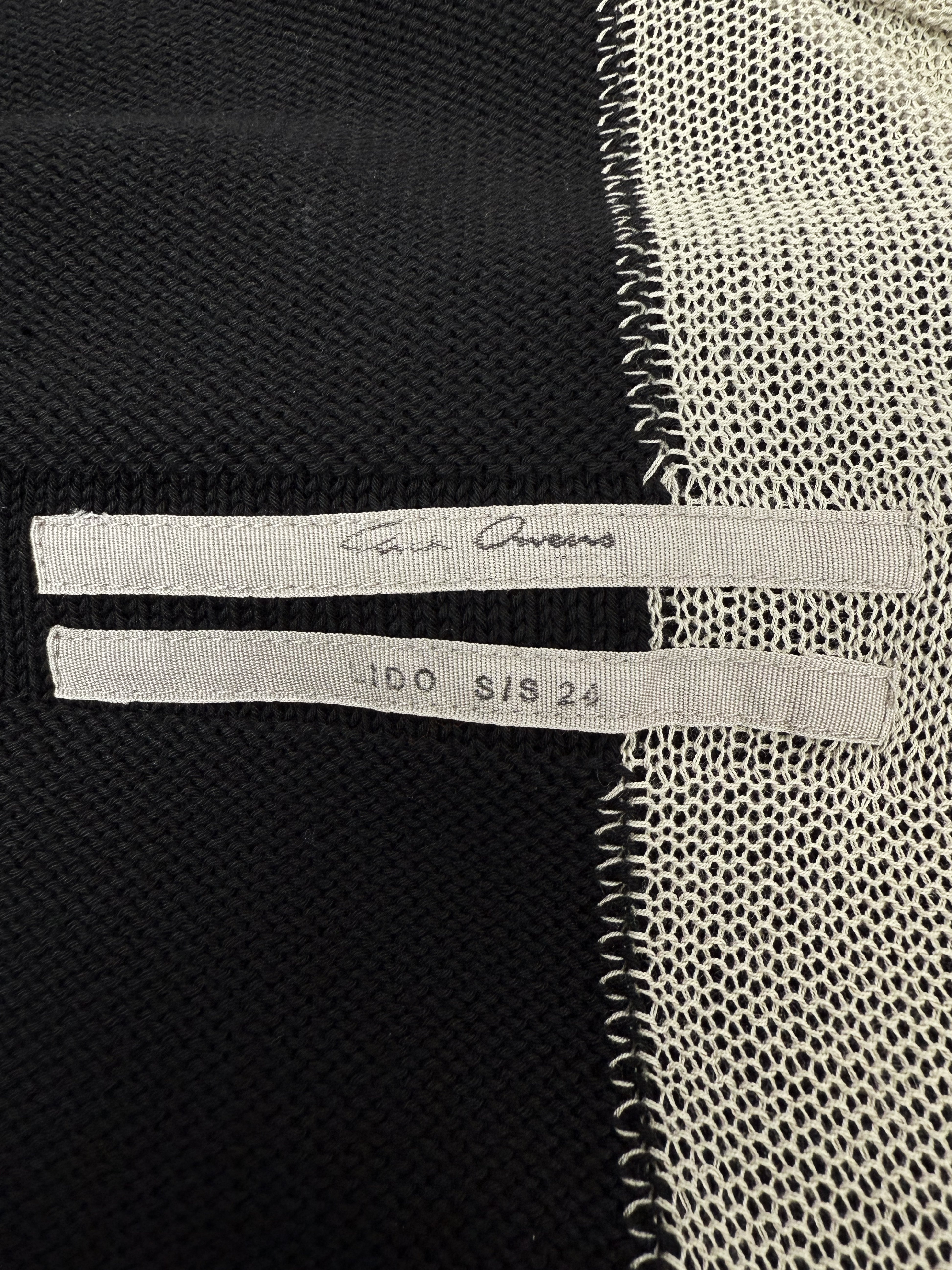 SS24 Rick Owens ‘Lido’ Two Tone Knitted Cardigan