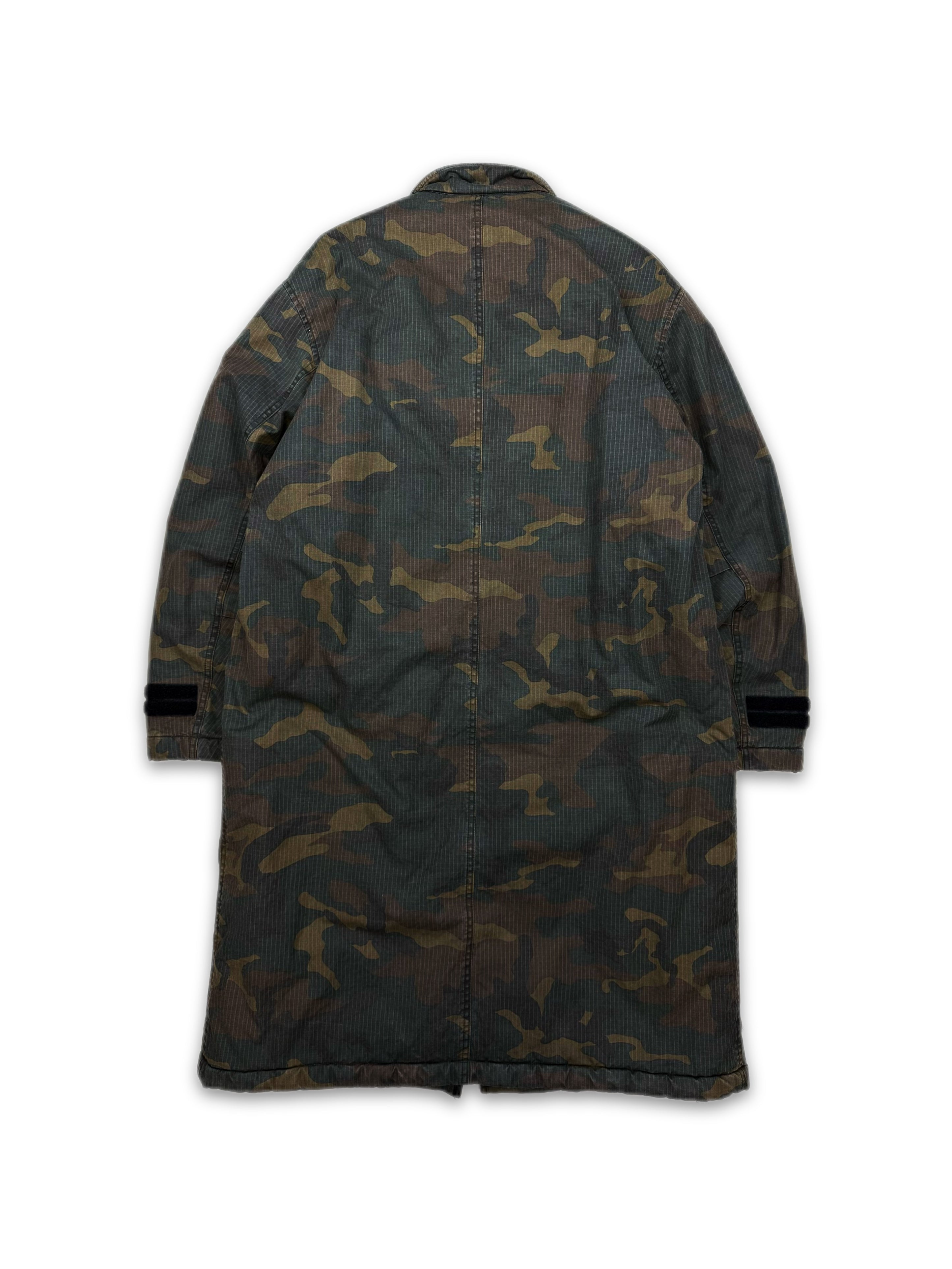 Yeezy Season 1 Green Camo Shearling Lined Trench Coat