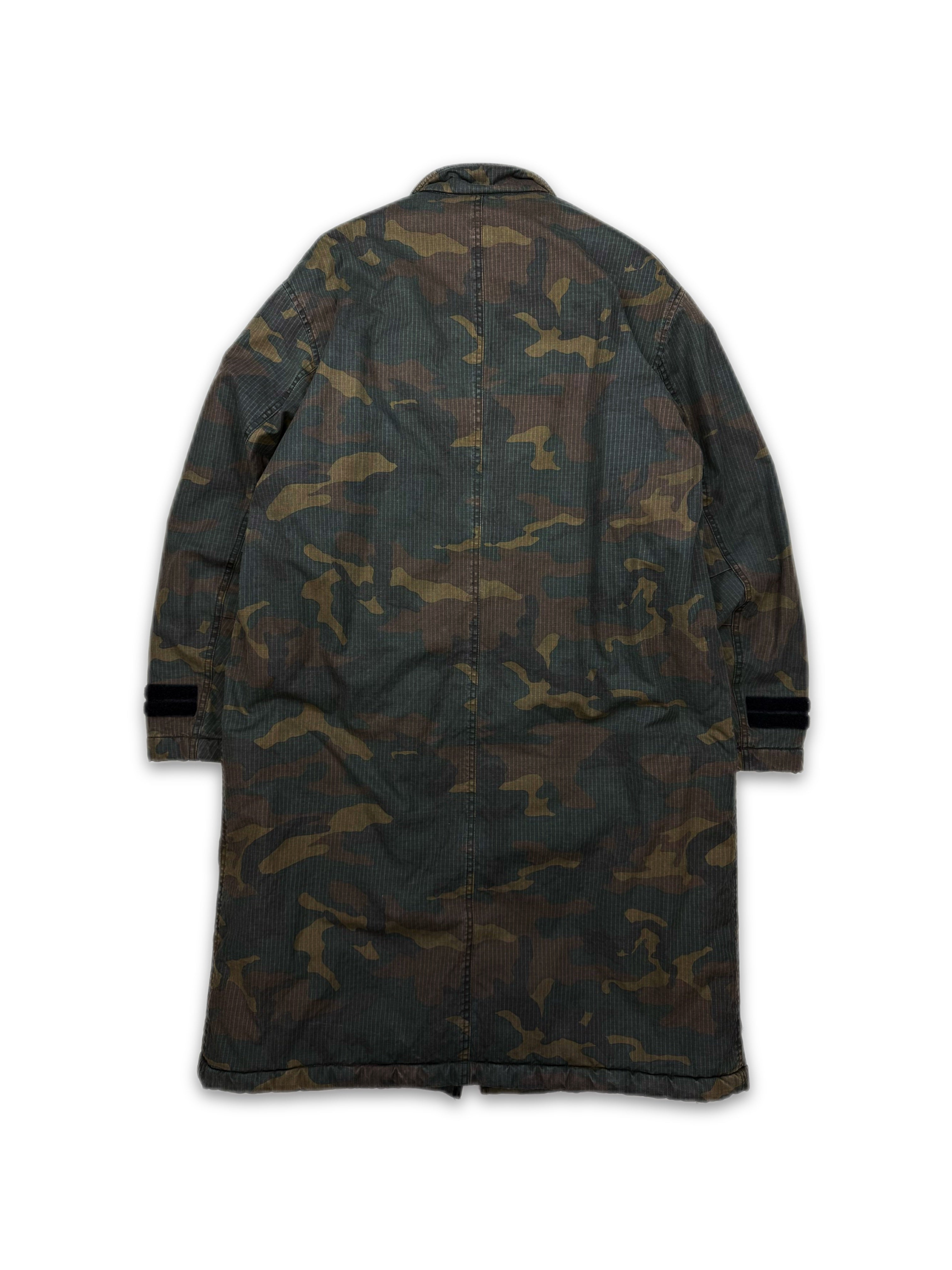 Yeezy Season 1 Green Camo Shearling Lined Trench Coat