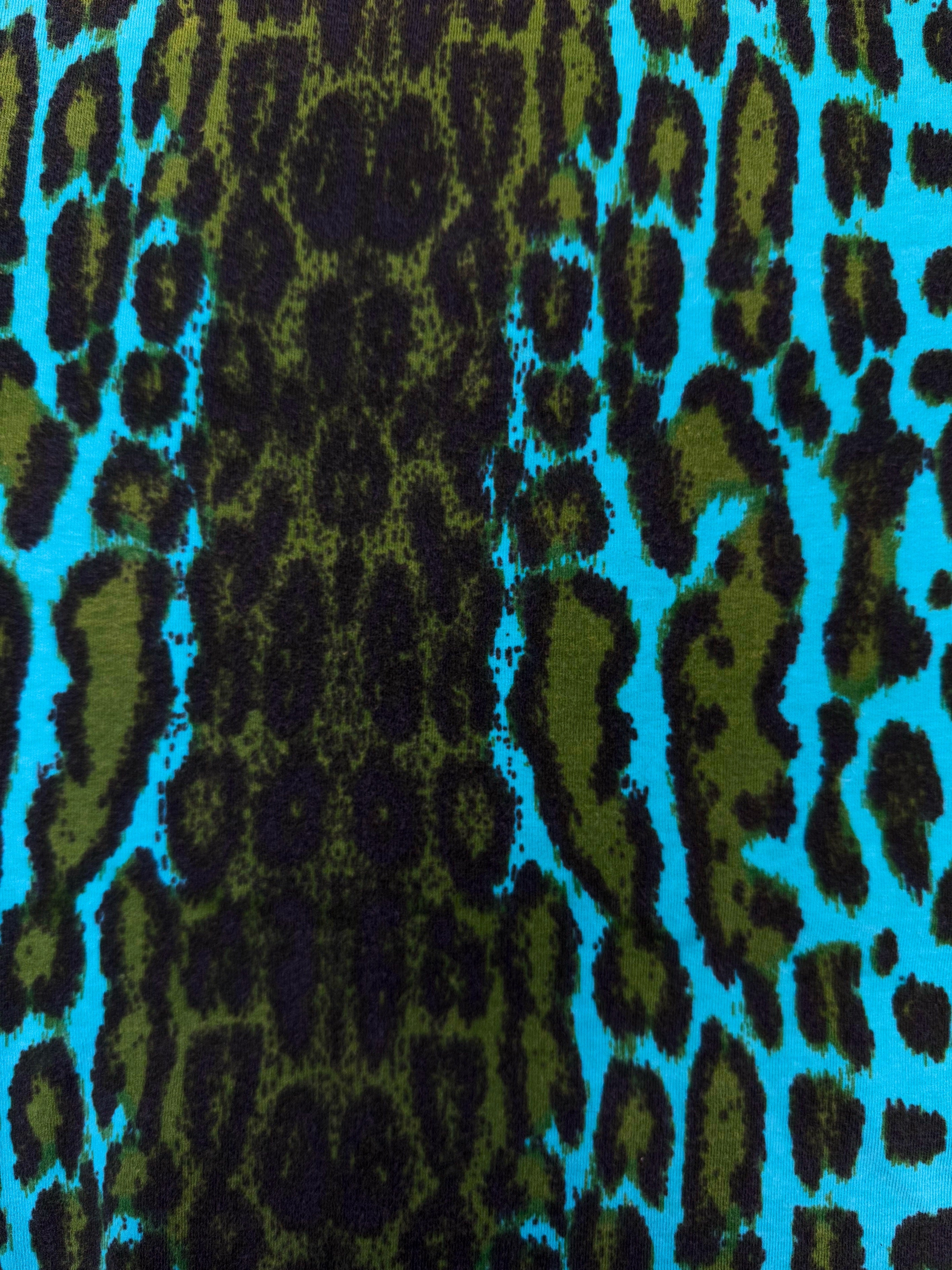 SS99 Raf Simons “Kinetic Youth” Neon Leopard Print Tank Top