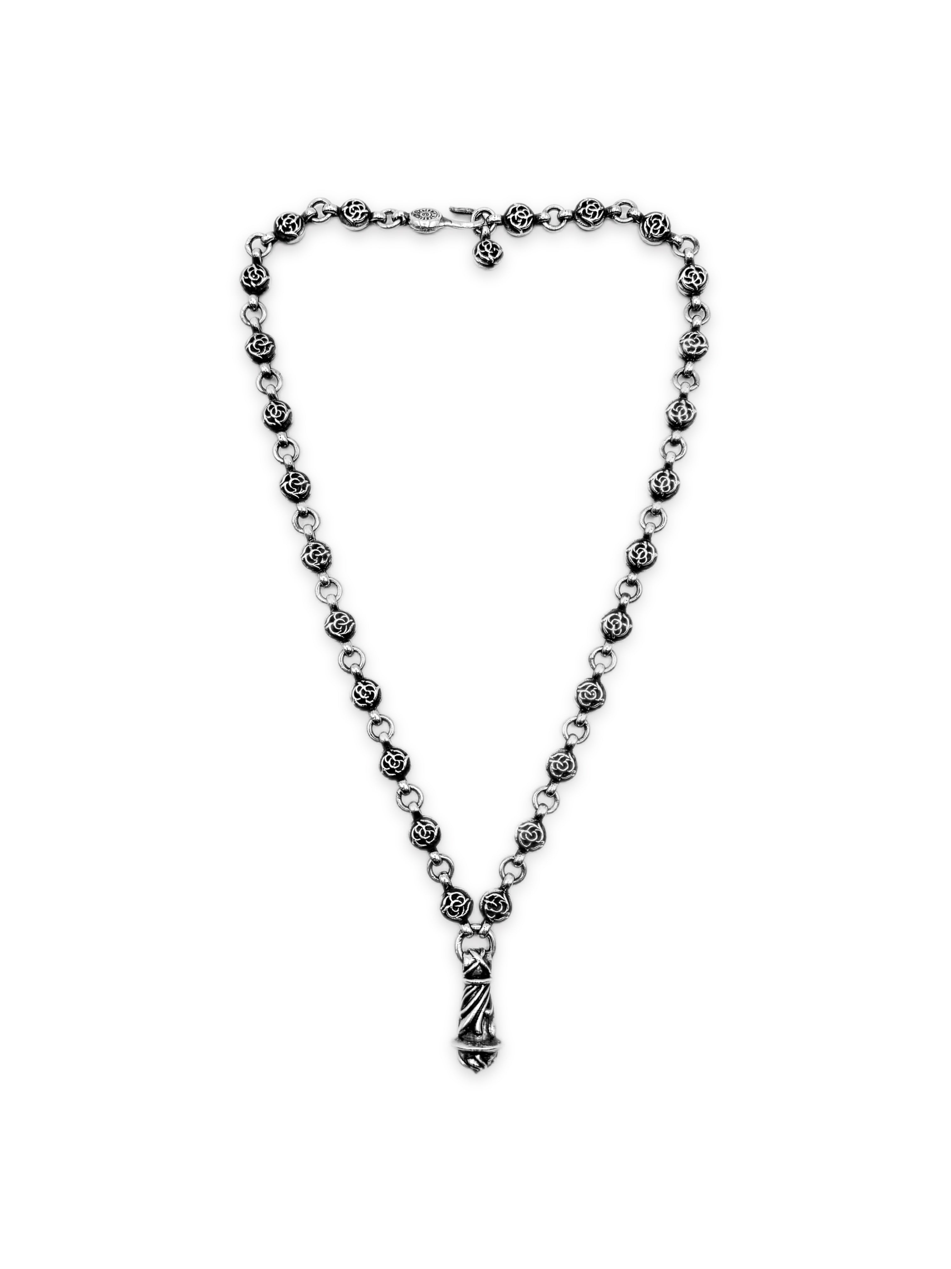 Chrome Hearts ‘Bell’ Pendant Cross Ball .925 Silver Necklace