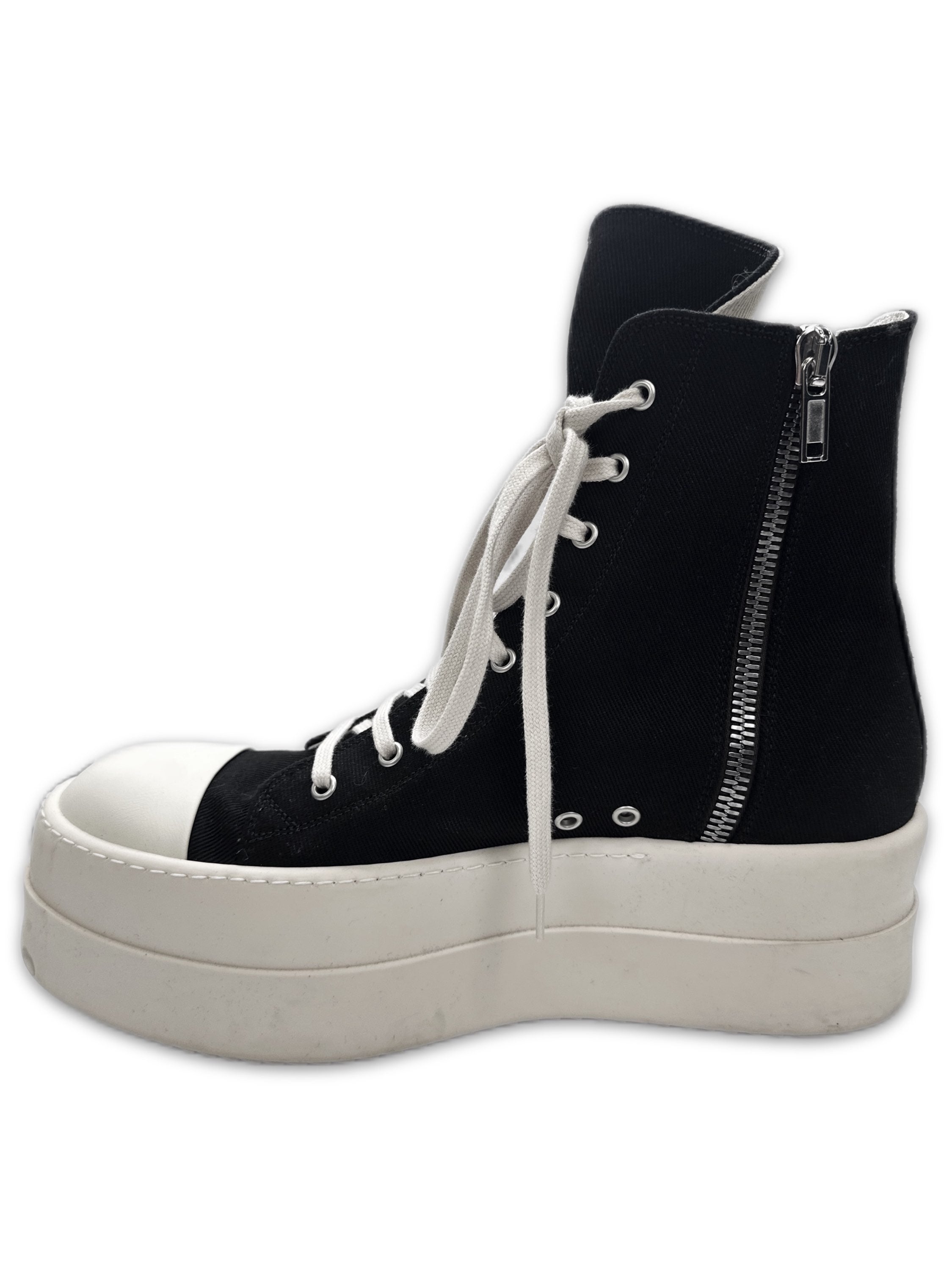 Rick Owens ‘Mega Bumper’ Canvas Platform Ramone Sneakers