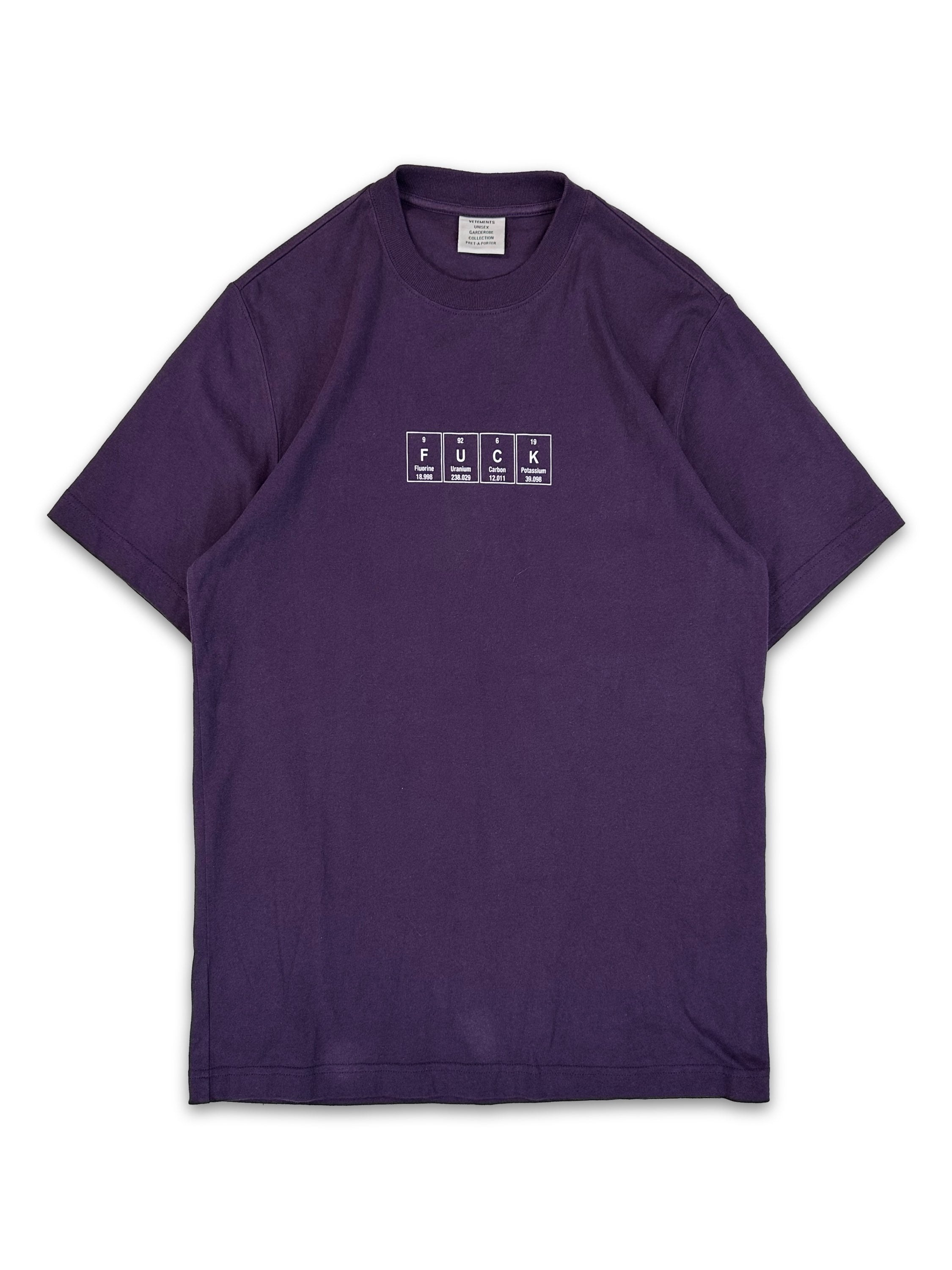 Vetements ‘Fuck’ Periodic Table Graphic Purple T-Shirt