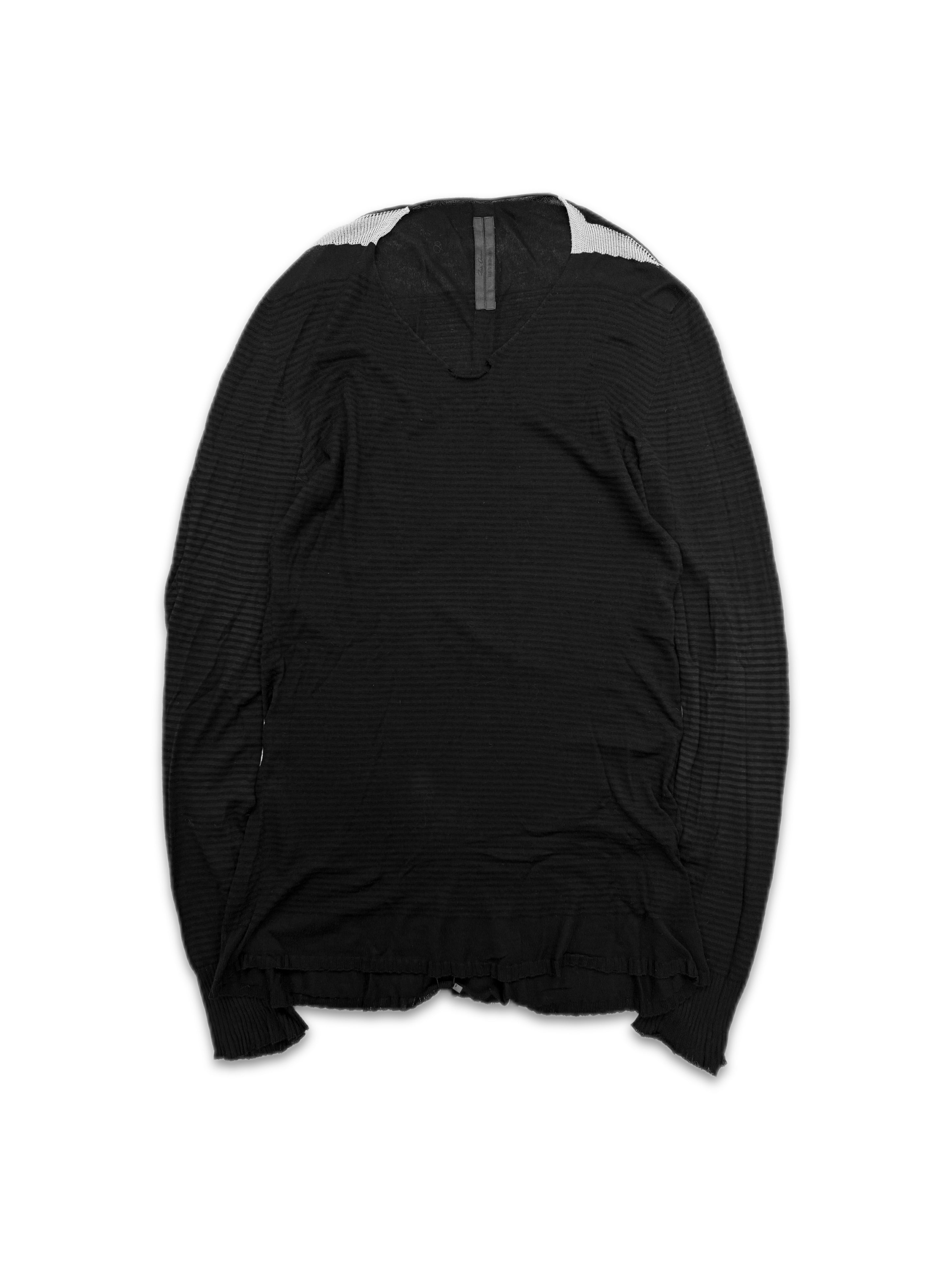 SS11 Rick Owens ‘Anthem’ Loose Gauge Striped Knit Sweater
