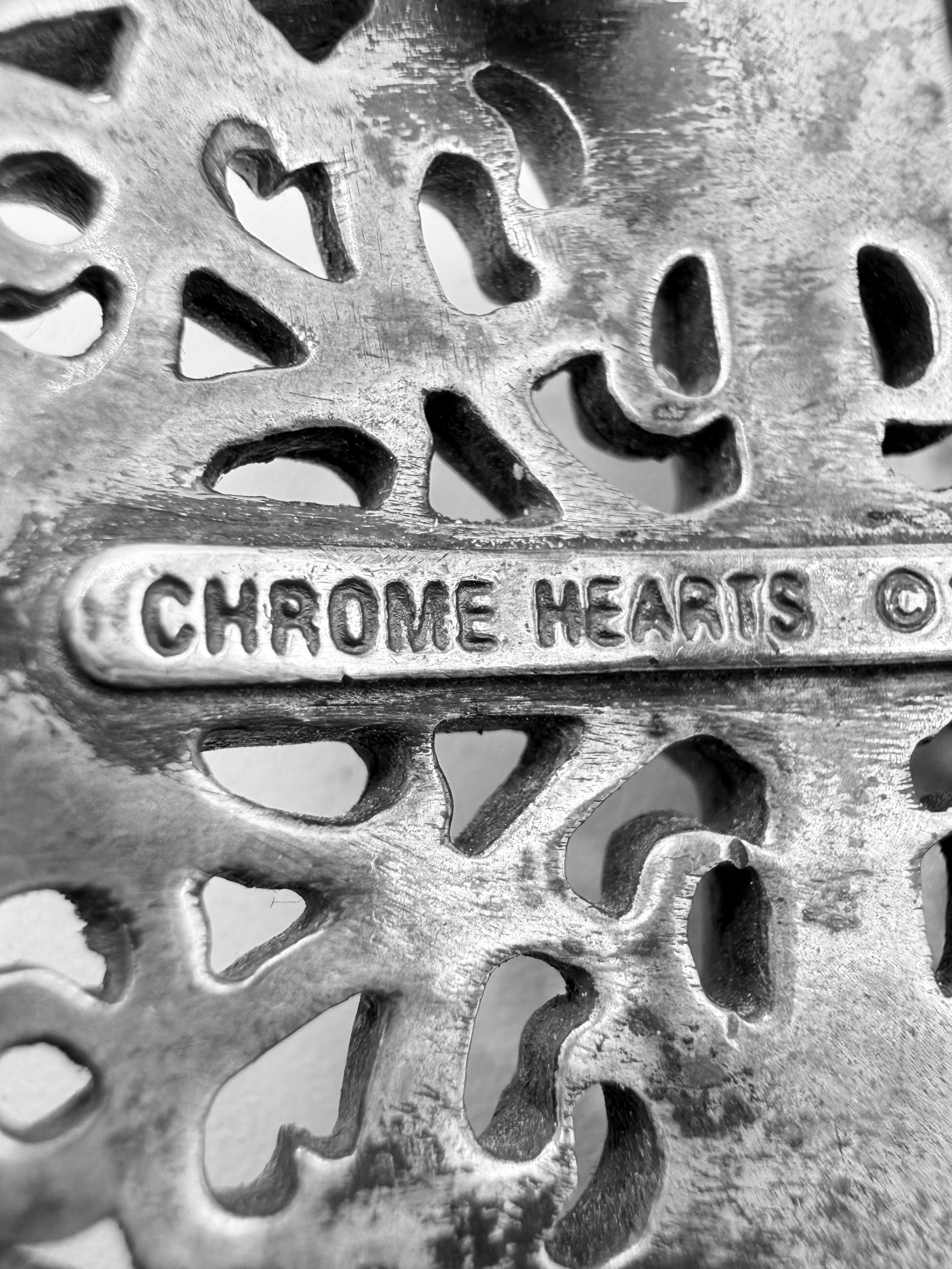 Chrome Hearts 1 Inch Oval .925 Silver Belt Buckle