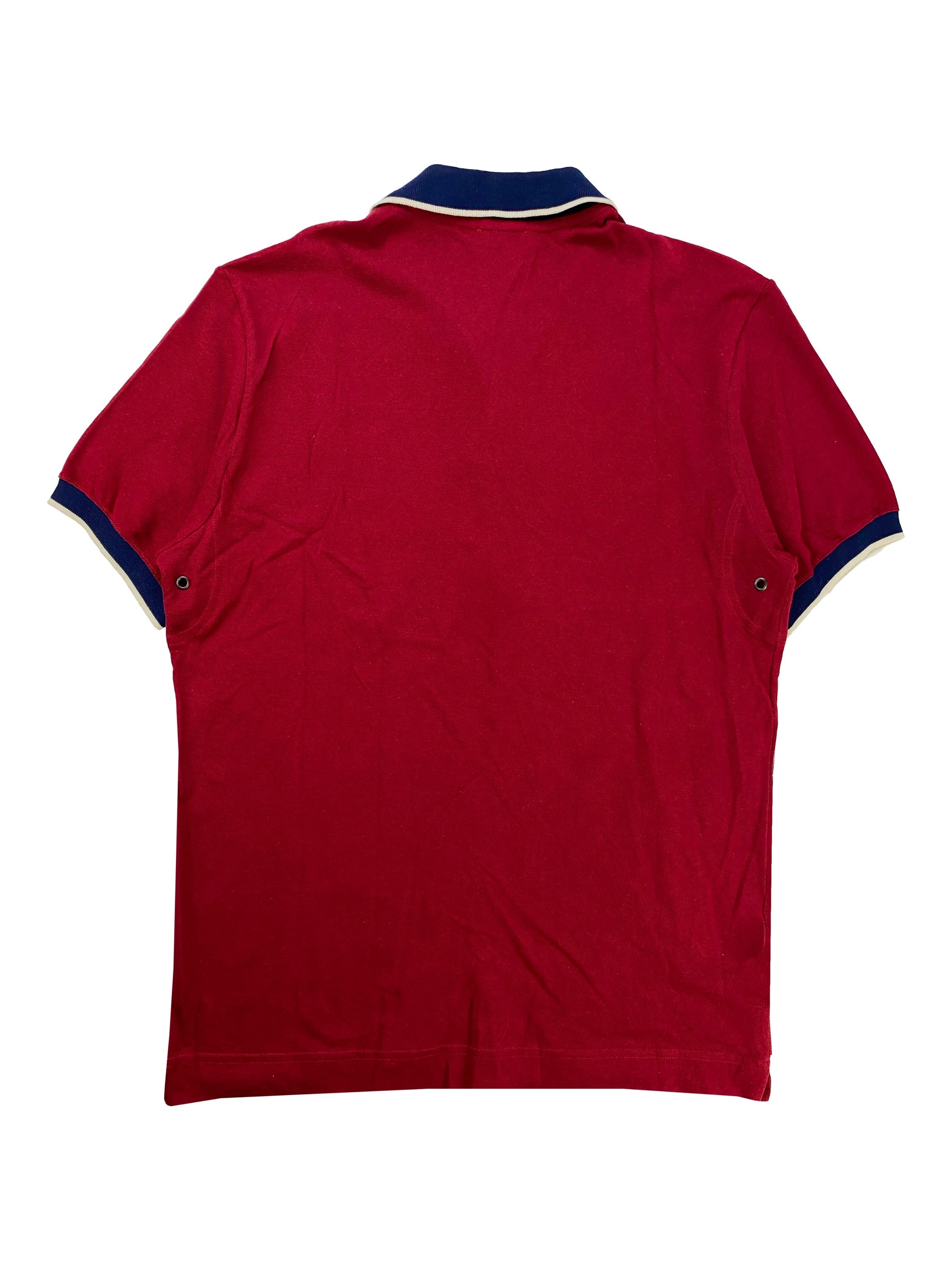 00s Prada Sport Linea Rossa Cherry Red Striped Polo
