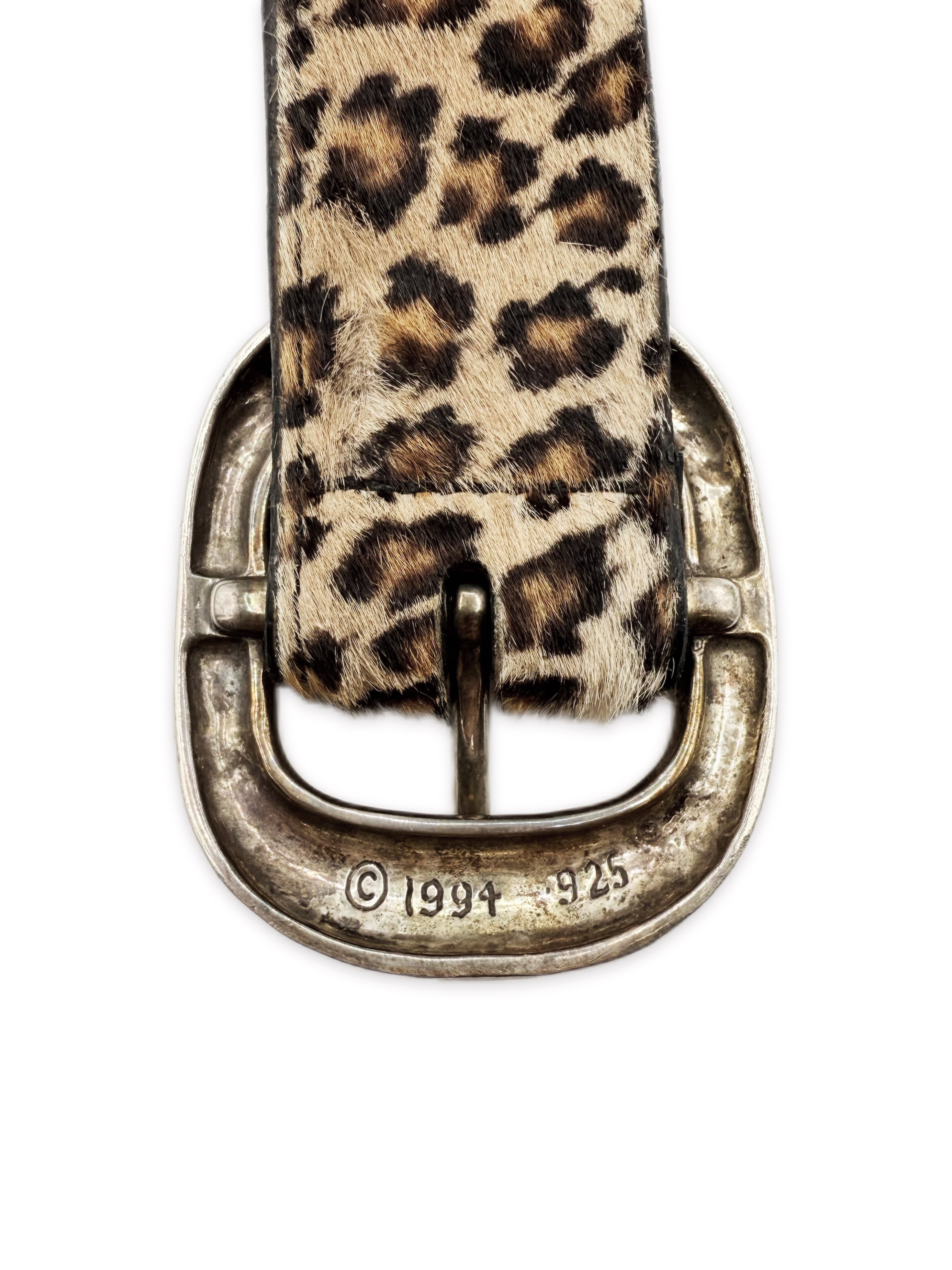 Chrome Hearts Leopard / Cheetah Gunslinger Pony Hair Belt