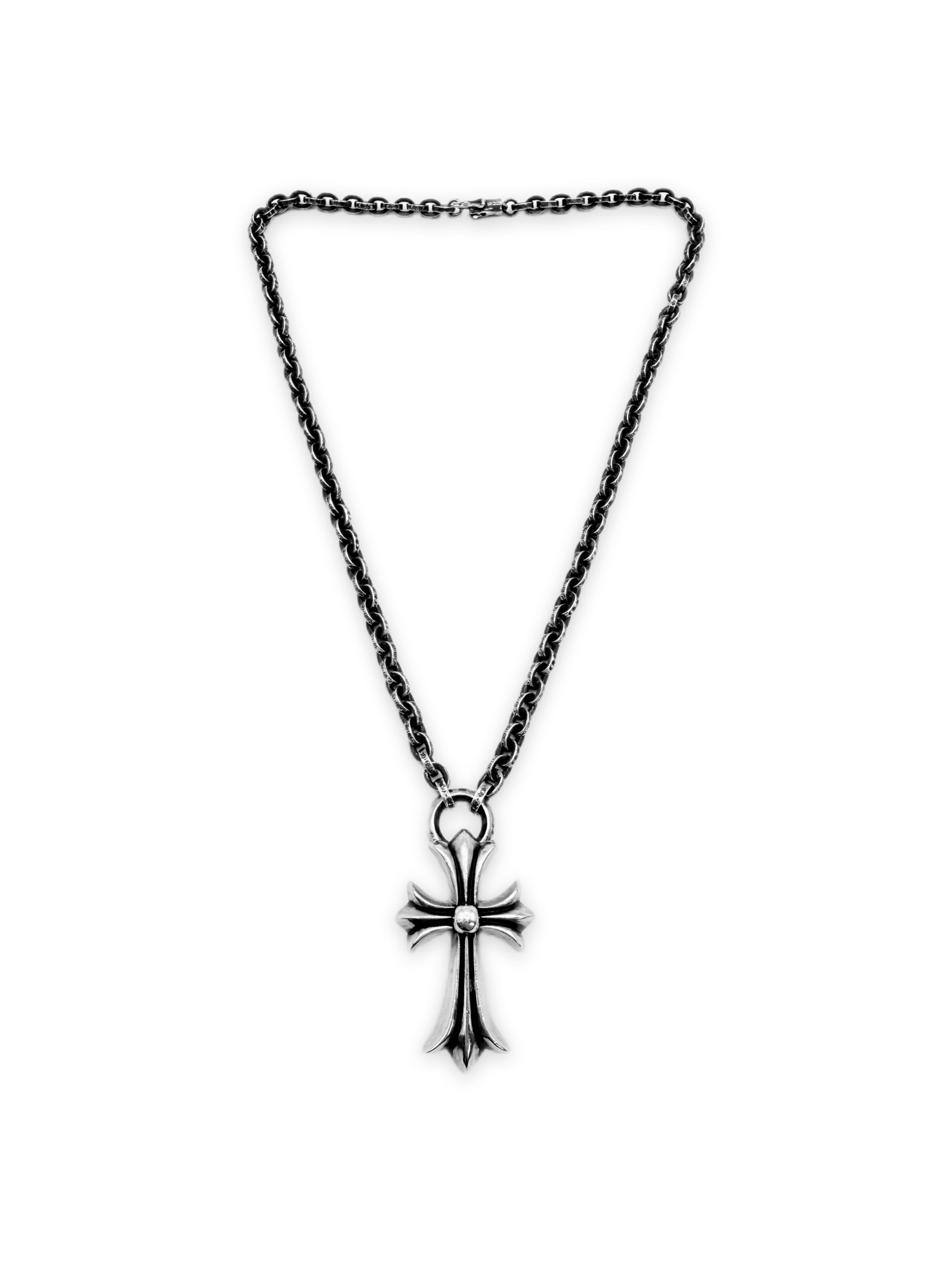Chrome Hearts Cross Bail Paper Chain 18 in Necklace