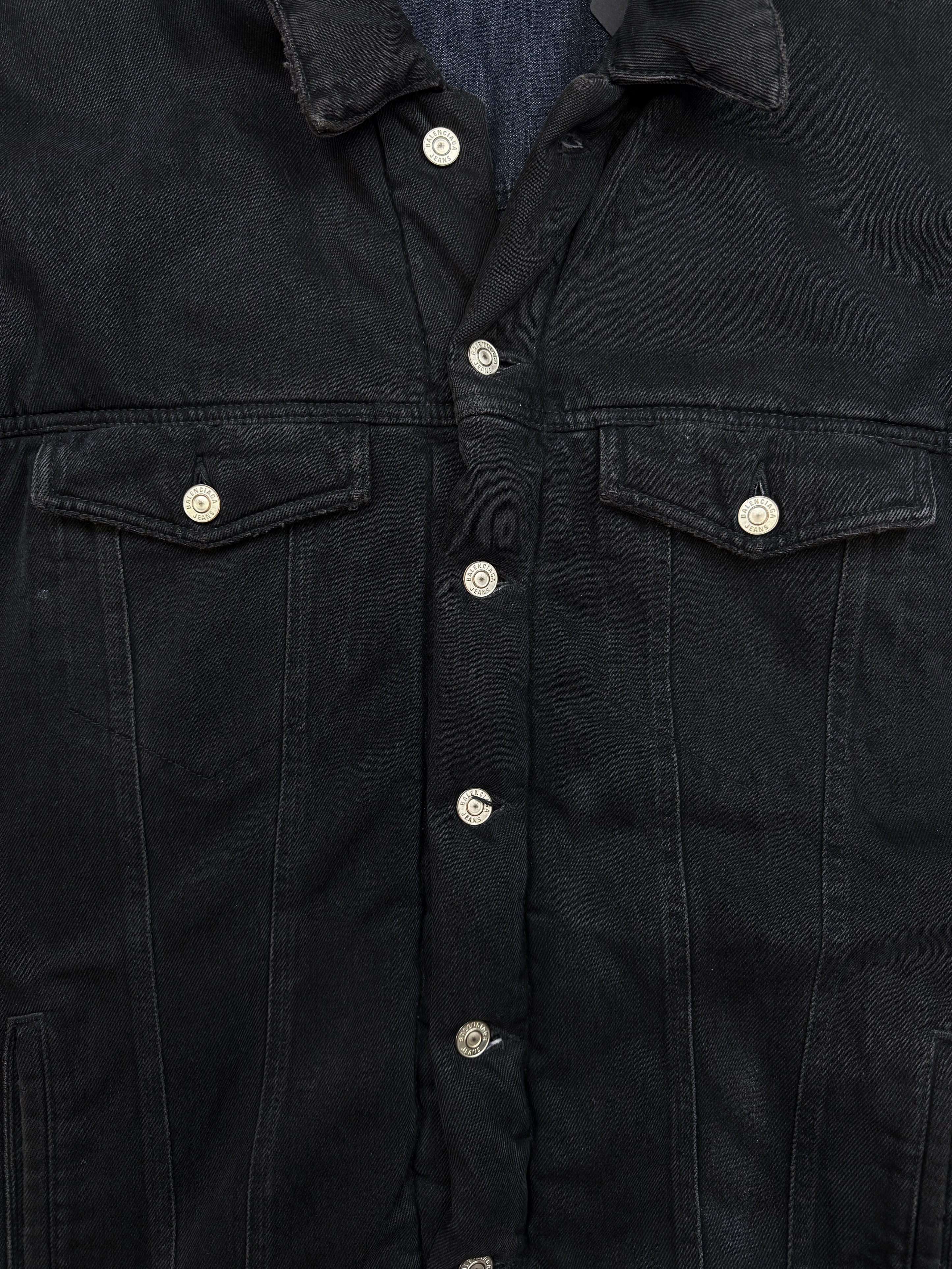 SS22 Balenciaga ‘Padded’ Oversized Washed Denim Jacket