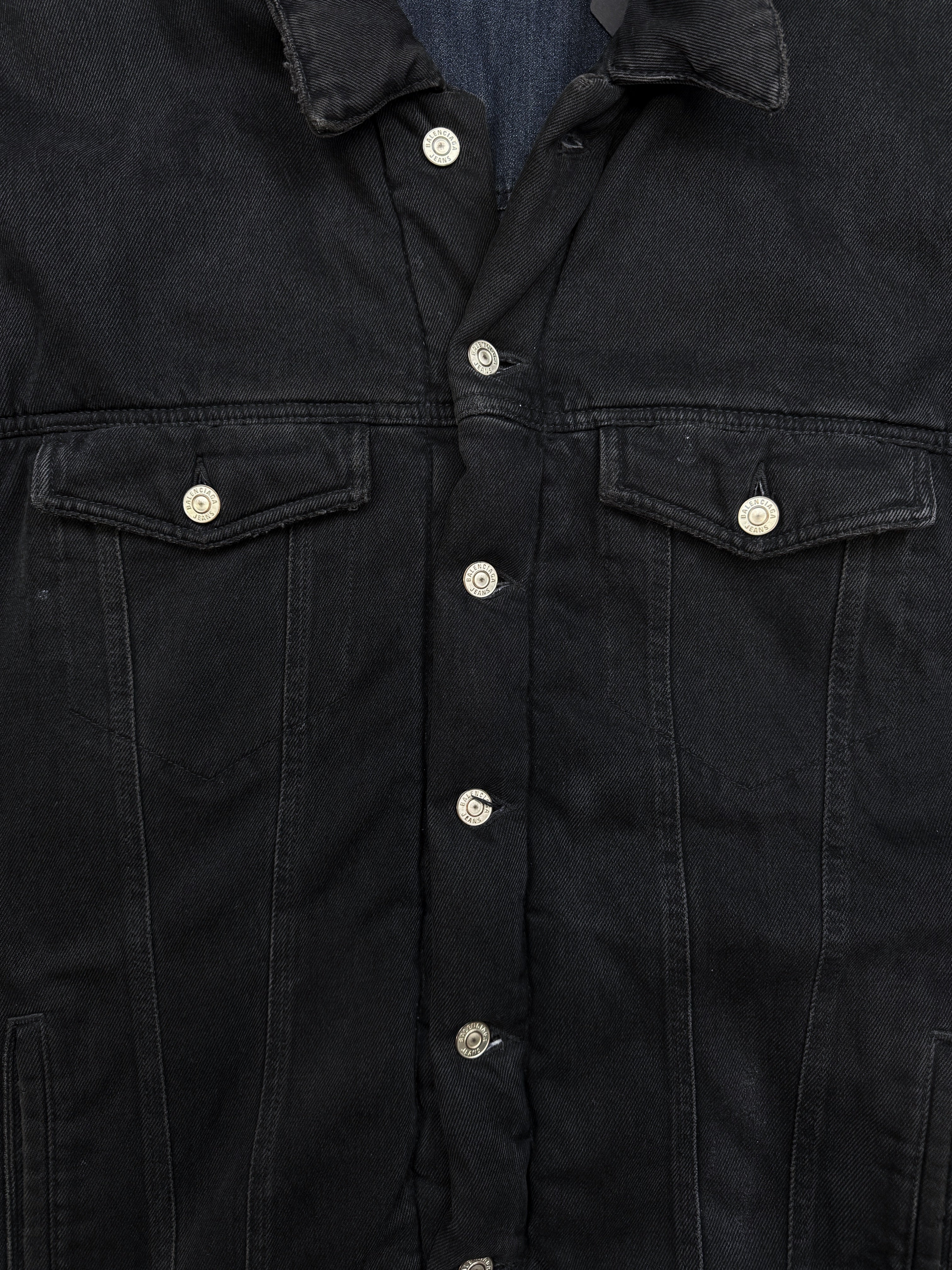 SS22 Balenciaga ‘Padded’ Oversized Washed Denim Jacket