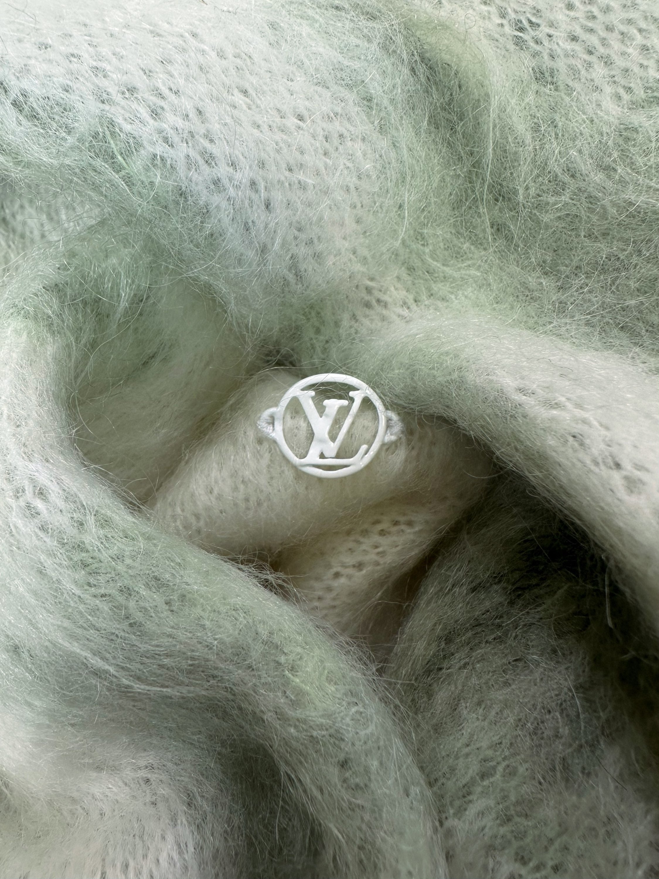 SS19 Louis Vuitton Green Rainbow Walk Knitted Sweater