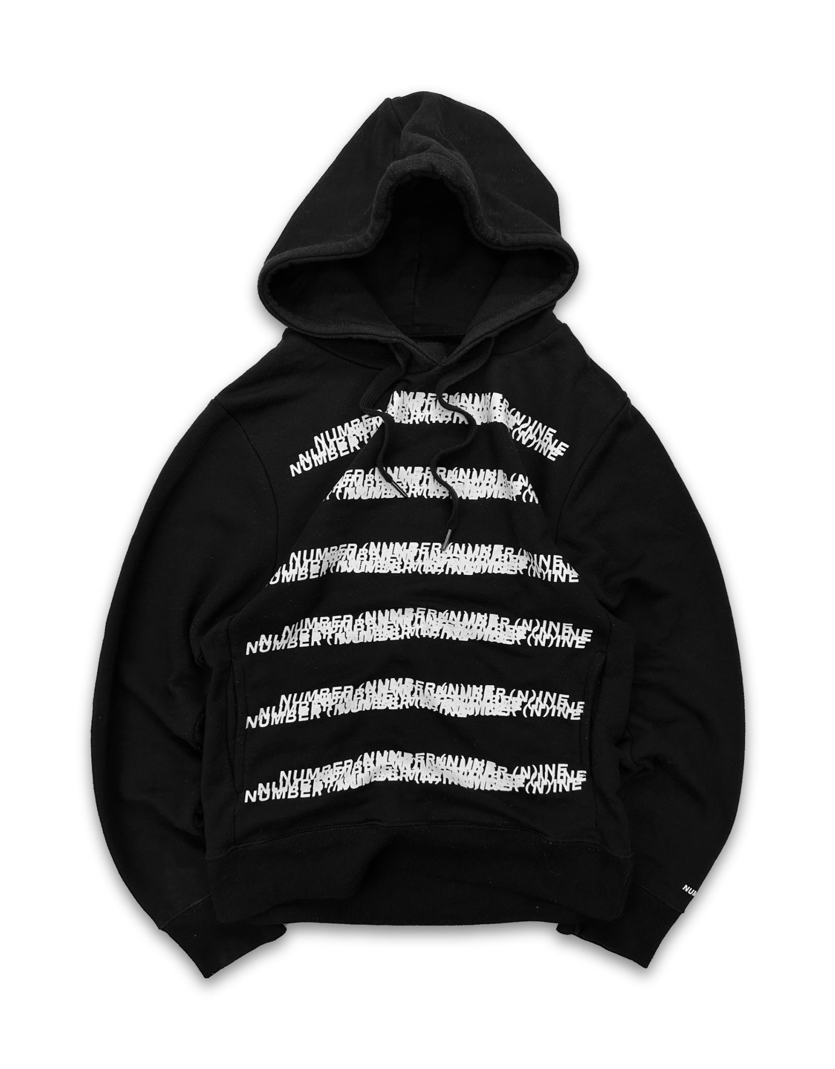 Number (N)ine ‘Graffiti’ Logo Black Light Weight Hoodie