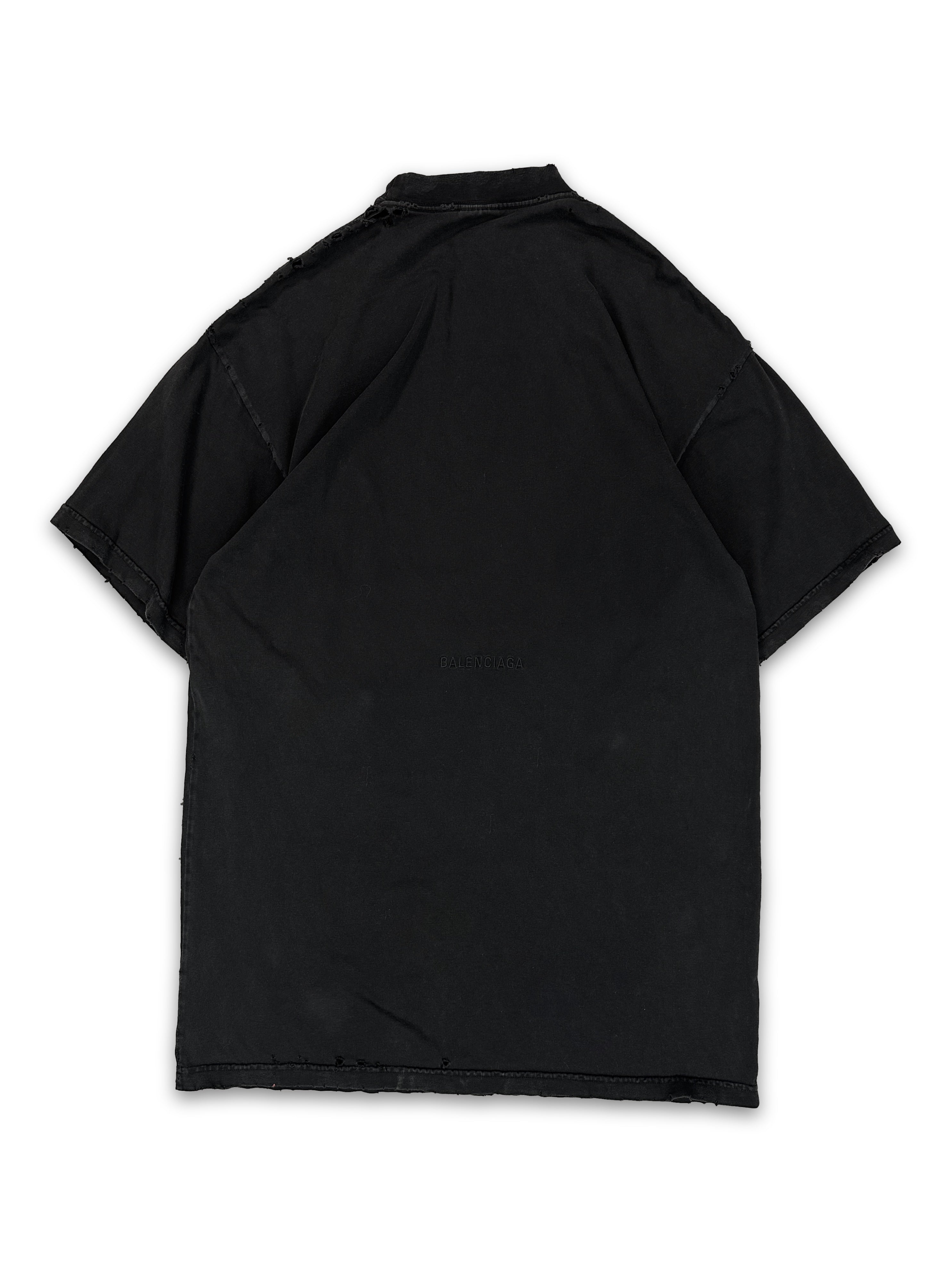 AW24 Balenciaga ‘Statue of Liberty’ Distressed Graphic T-Shirt