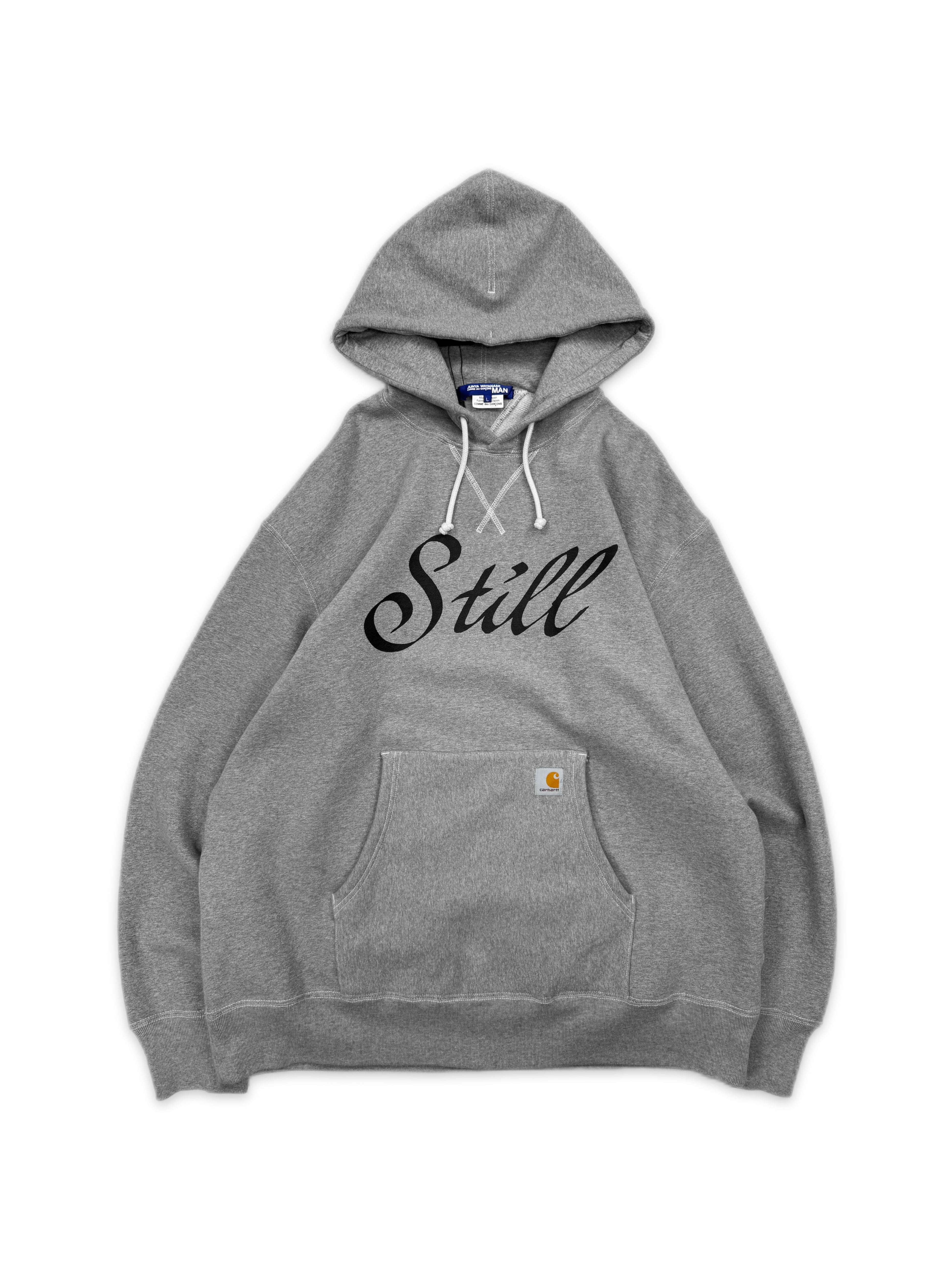 SS24 Junya Watanabe x Carhartt ‘Still’ Script Heather Grey Hoodie