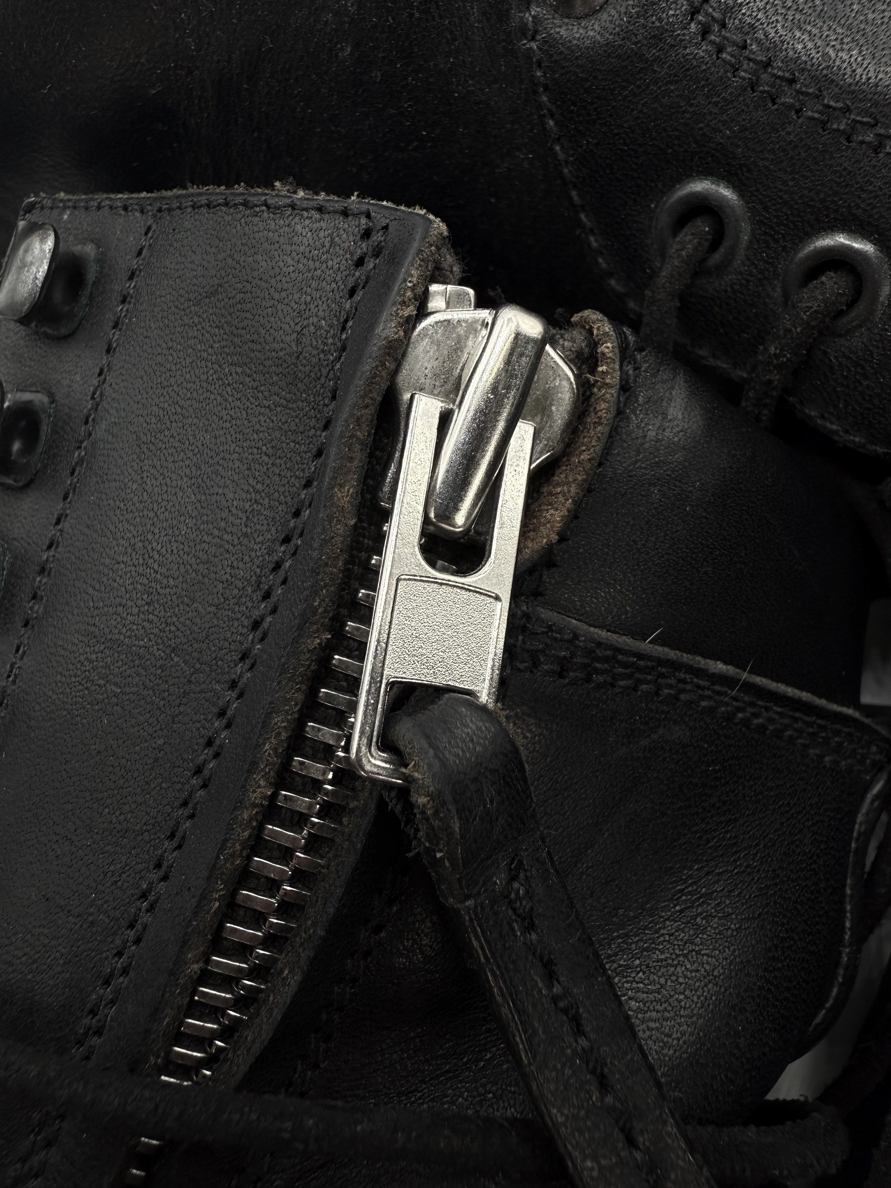 SS17 Rick Owens Cyclops Army Goodyear Black Combat Boots