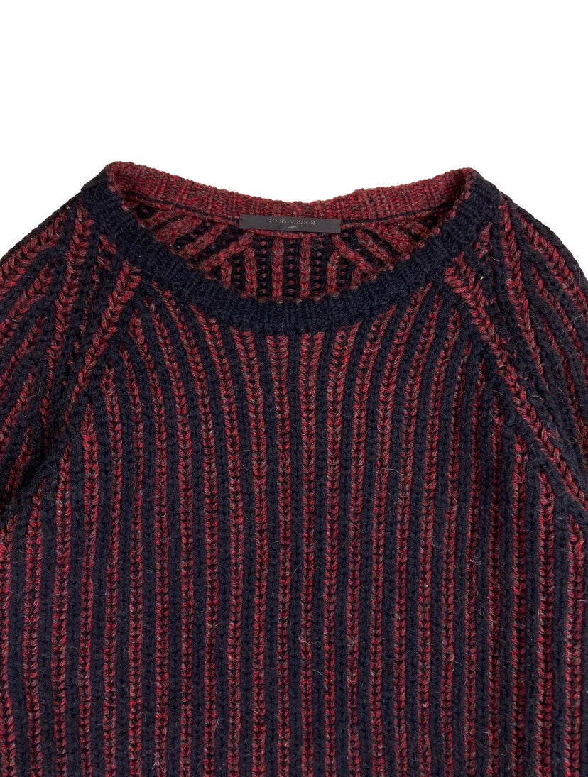 FW11 Louis Vuitton Camel Hair Braided Heavy Knitted Sweater