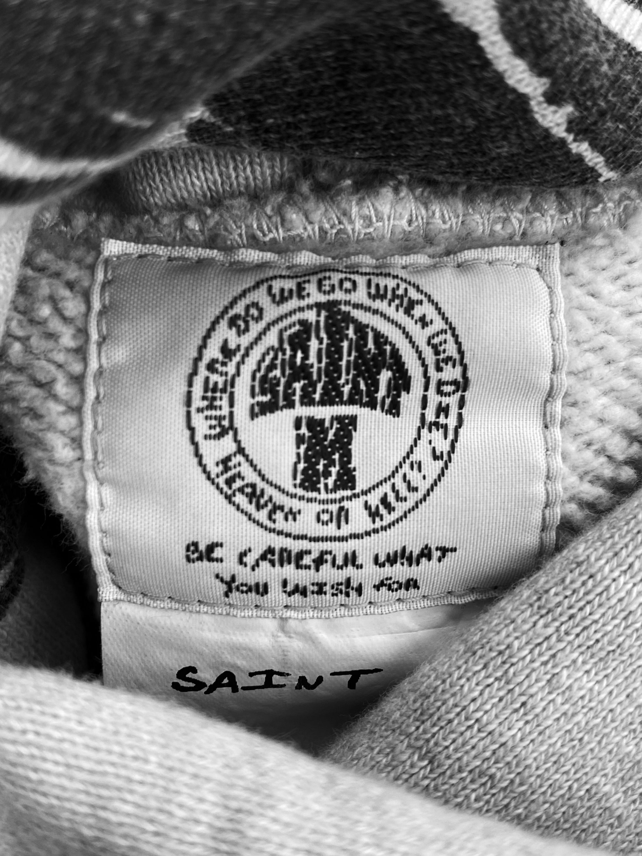 SS21 Saint Michael ‘God Eye’ Heather Grey Distressed Hoodie